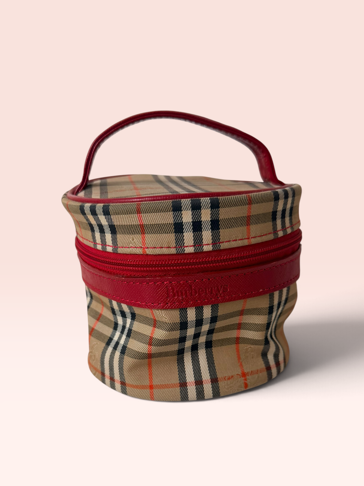 Burberrys Canvas Haymarket Check Vanity Bag