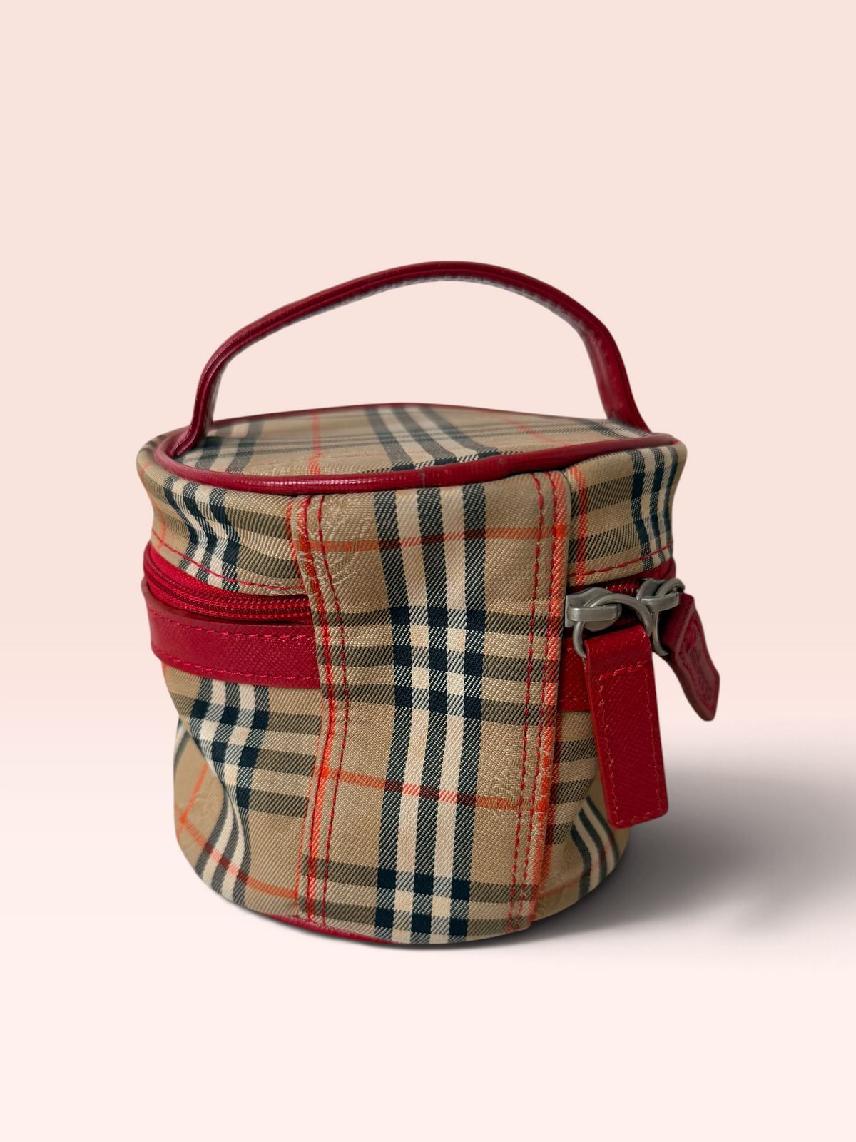 Burberrys Canvas Haymarket Check Vanity Bag