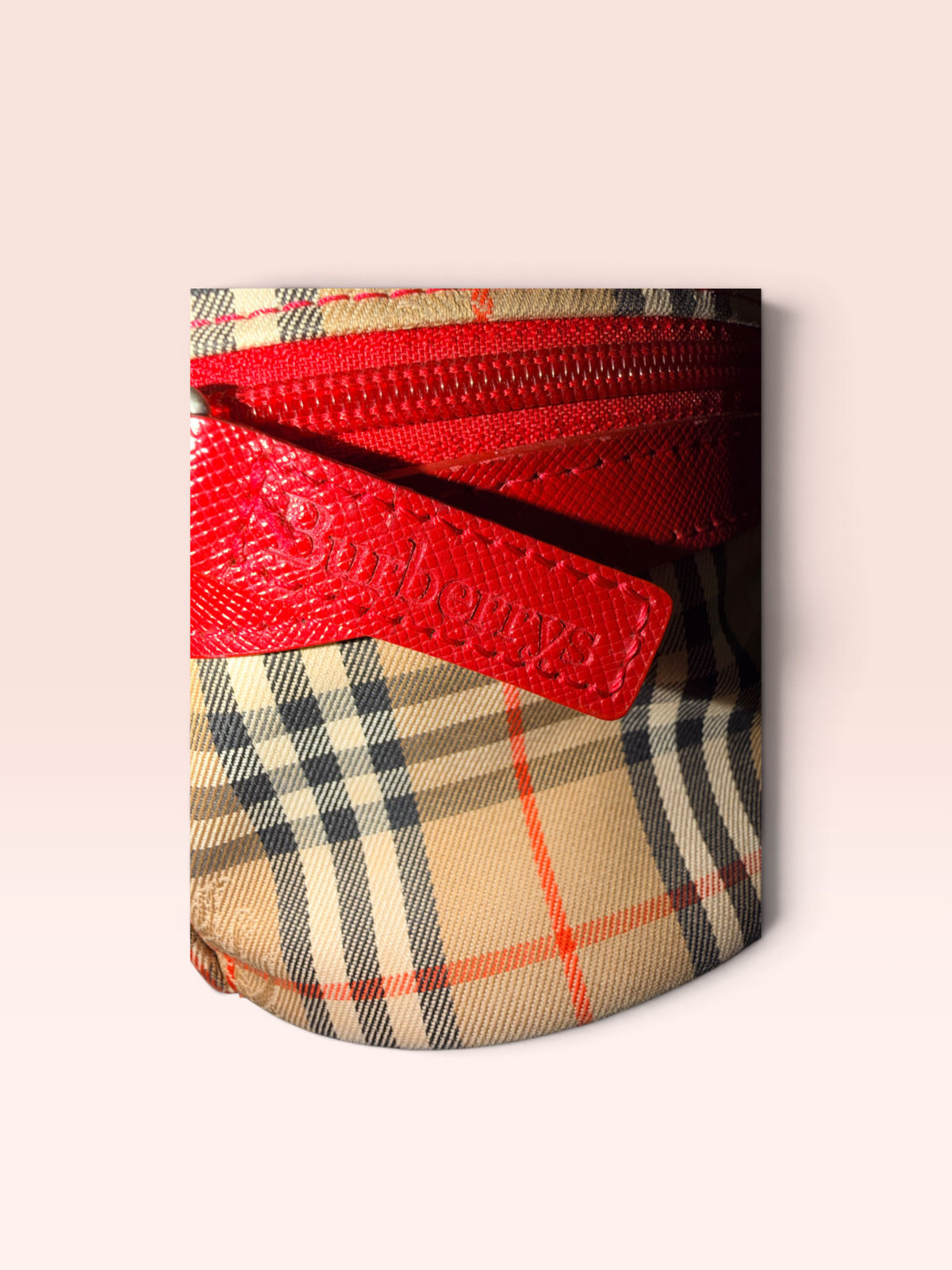 Burberrys Canvas Haymarket Check Vanity Bag