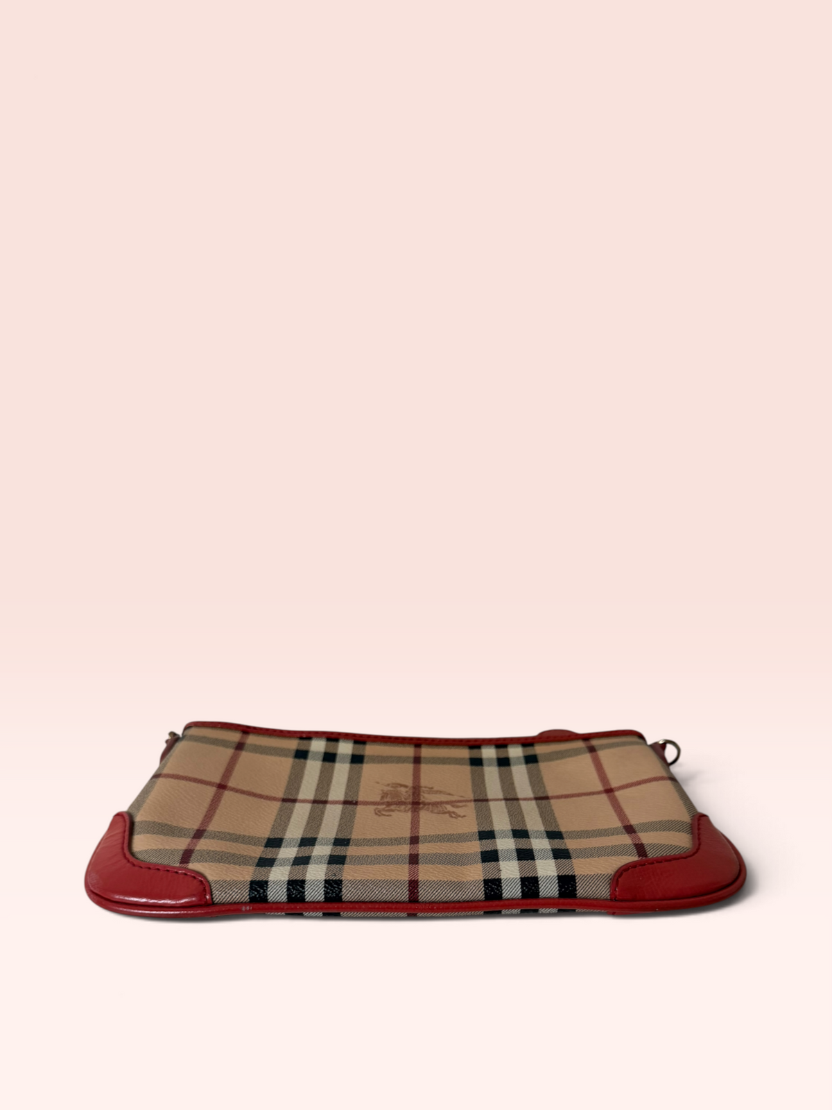 Burberry Coated Canvas Haymarket Check Peyton Crossbody Bag