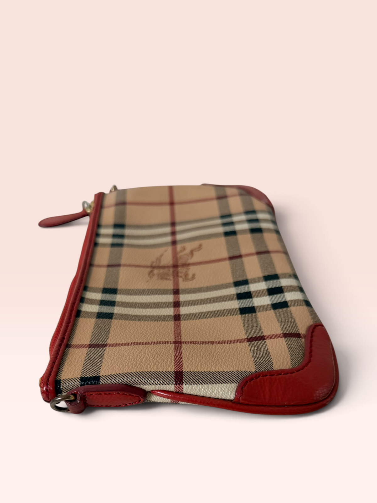 Burberry Coated Canvas Haymarket Check Peyton Crossbody Bag