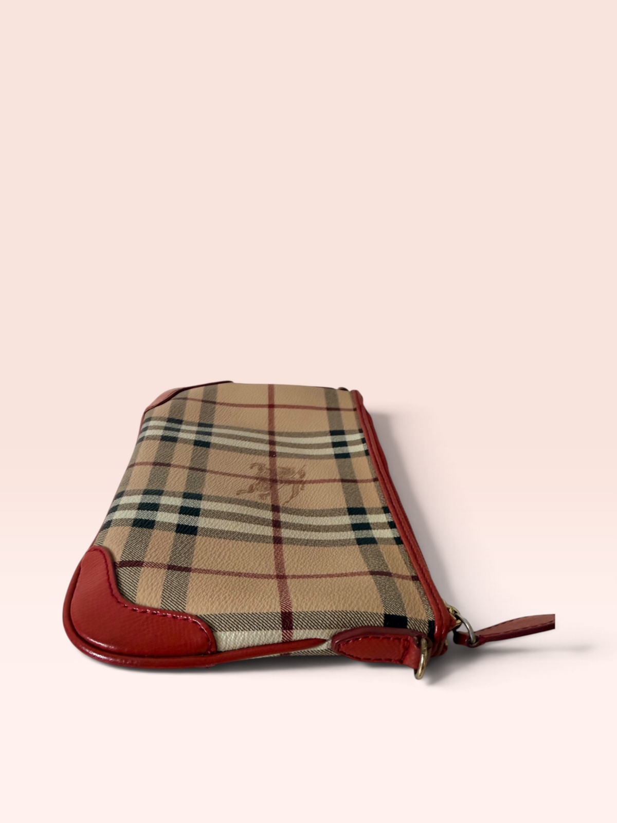 Burberry Coated Canvas Haymarket Check Peyton Crossbody Bag