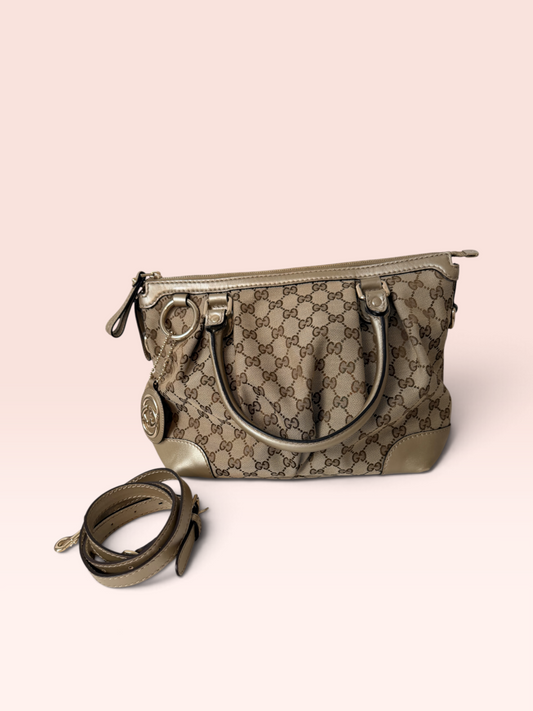 Gucci GG Canvas Sukey Medium  2 Way Tote