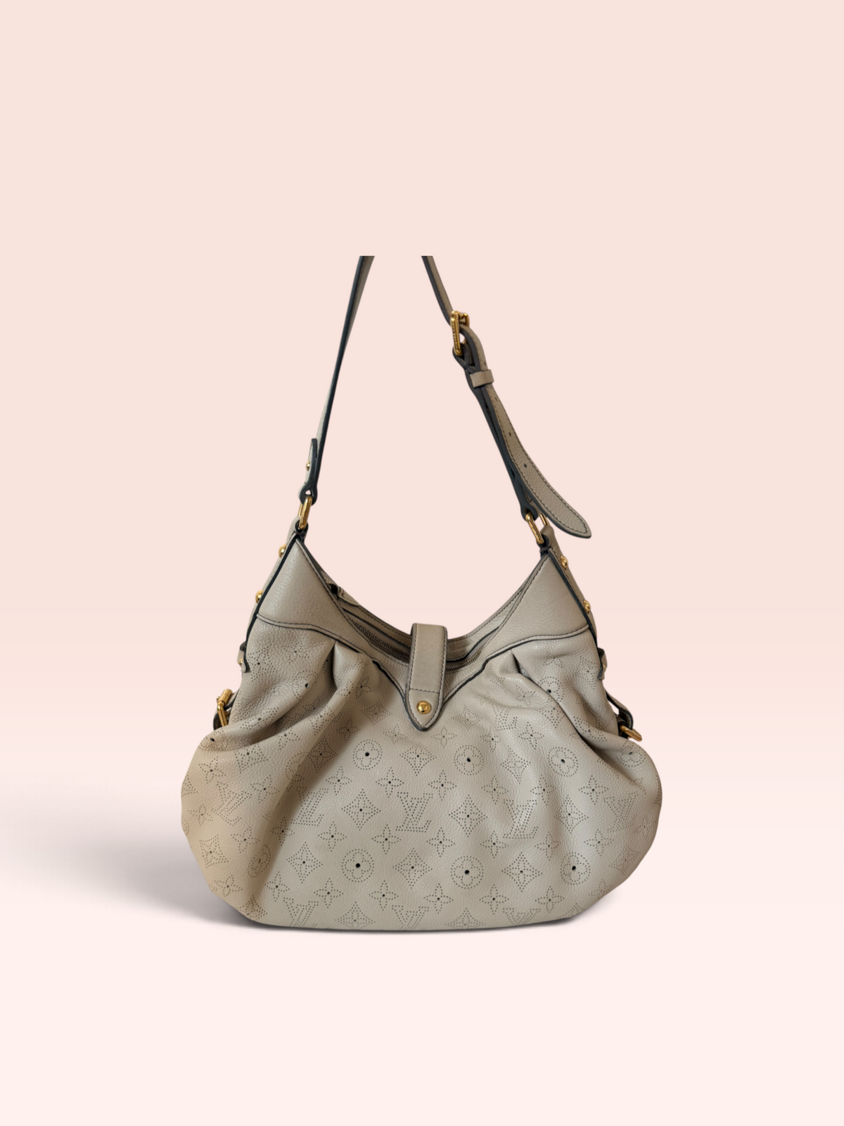 Louis Vuitton Monogram Mahina Leather Hobo XS Shoulder Bag 2009
