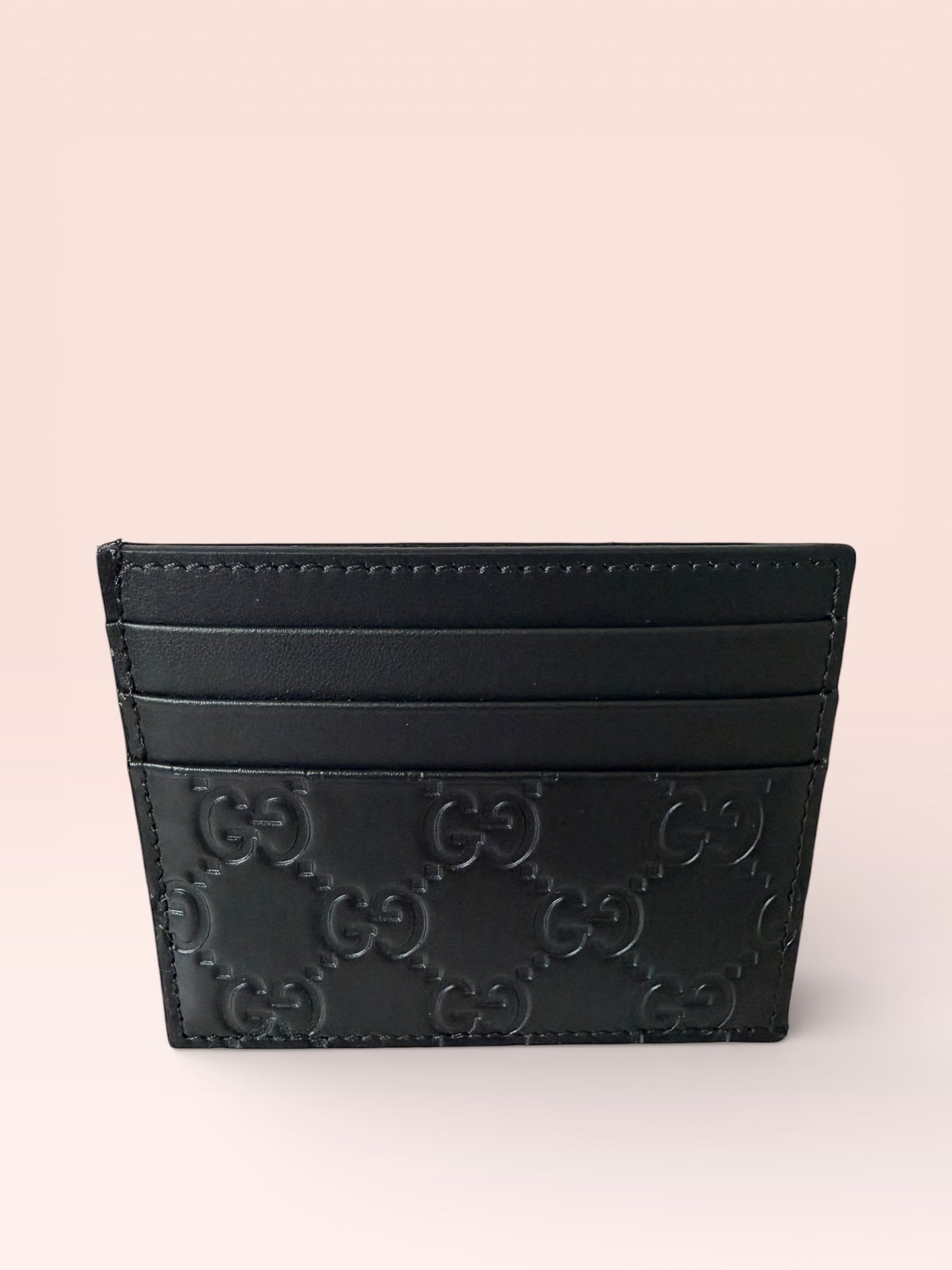 Gucci GG Emblem Card Case  (Black)