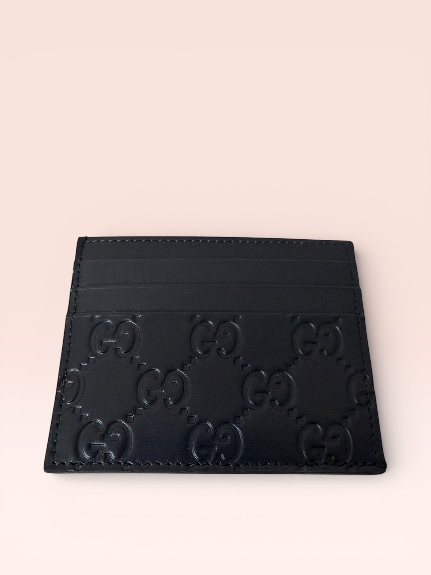 Gucci GG Emblem Card Case  (Black)