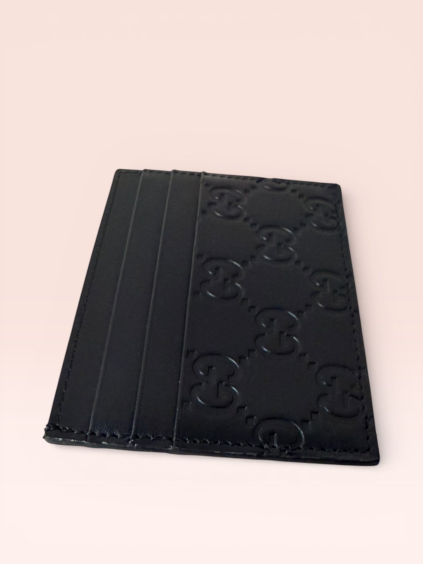 Gucci GG Emblem Card Case  (Black)