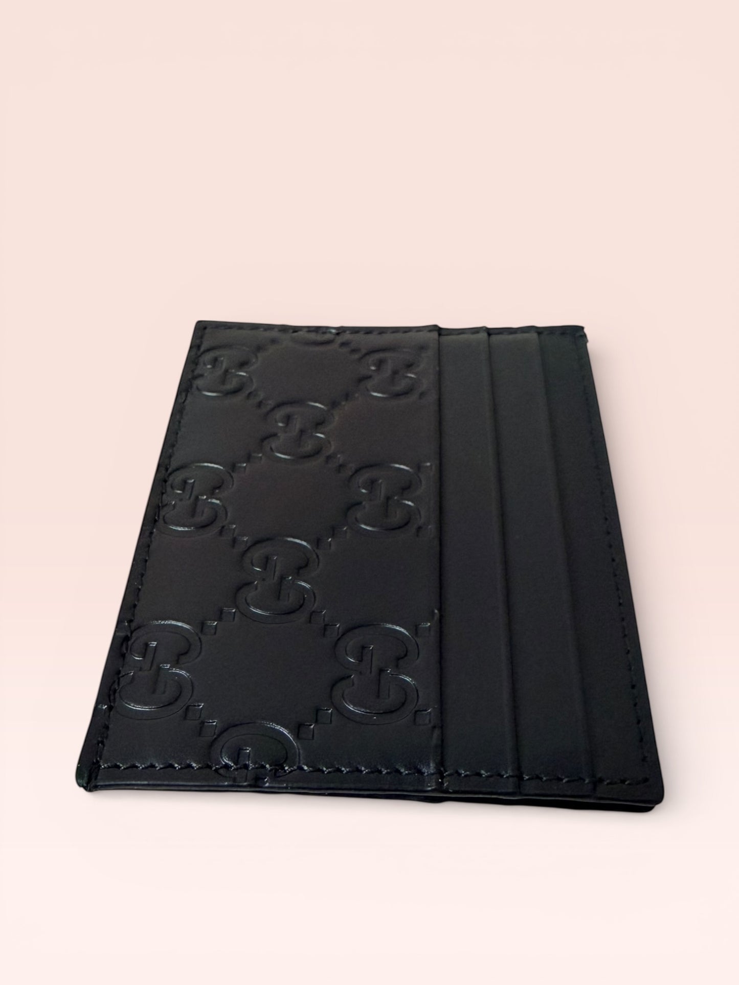 Gucci GG Emblem Card Case  (Black)