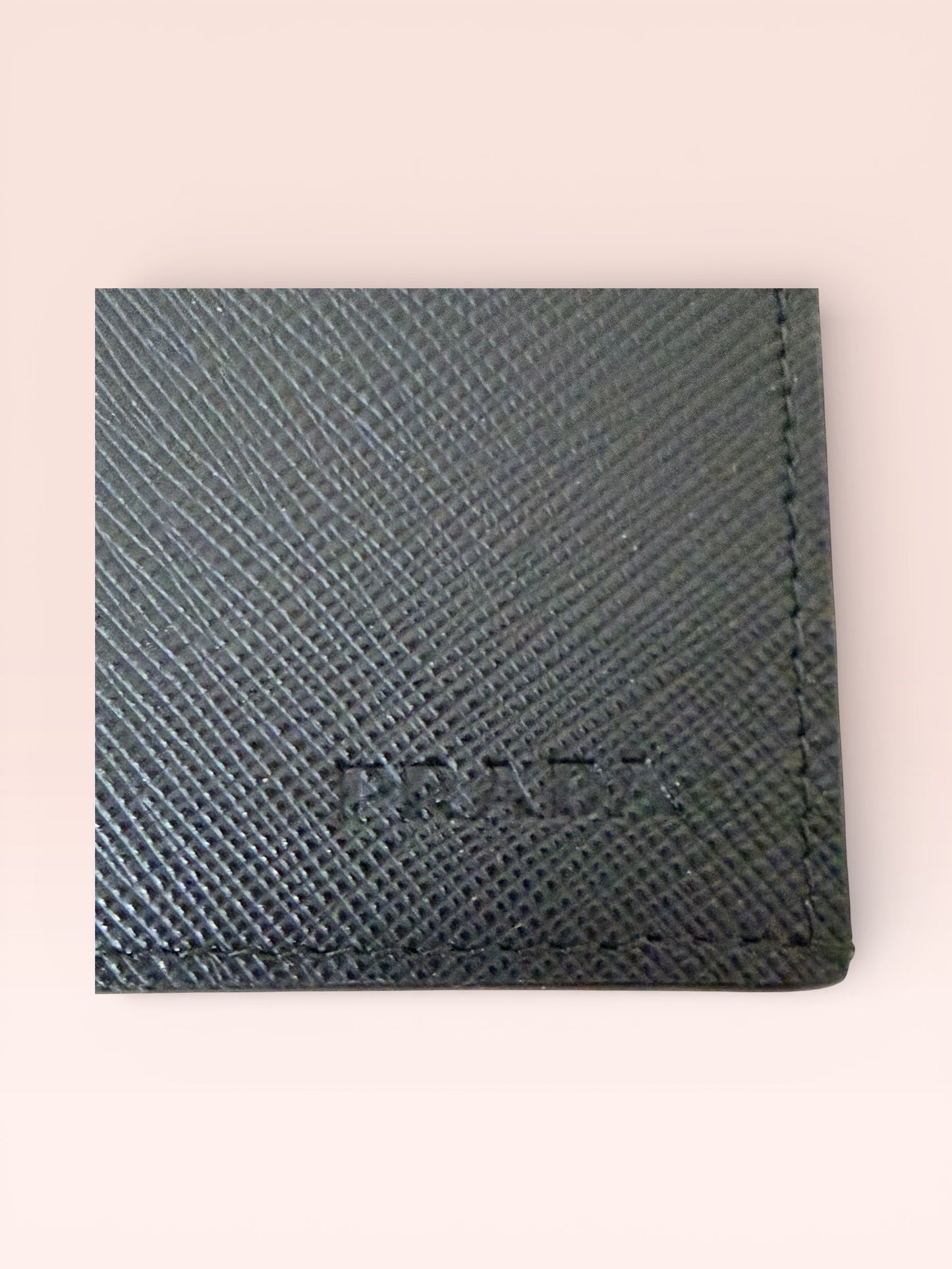 Prada Saffiano Leather Card Holder (Black)