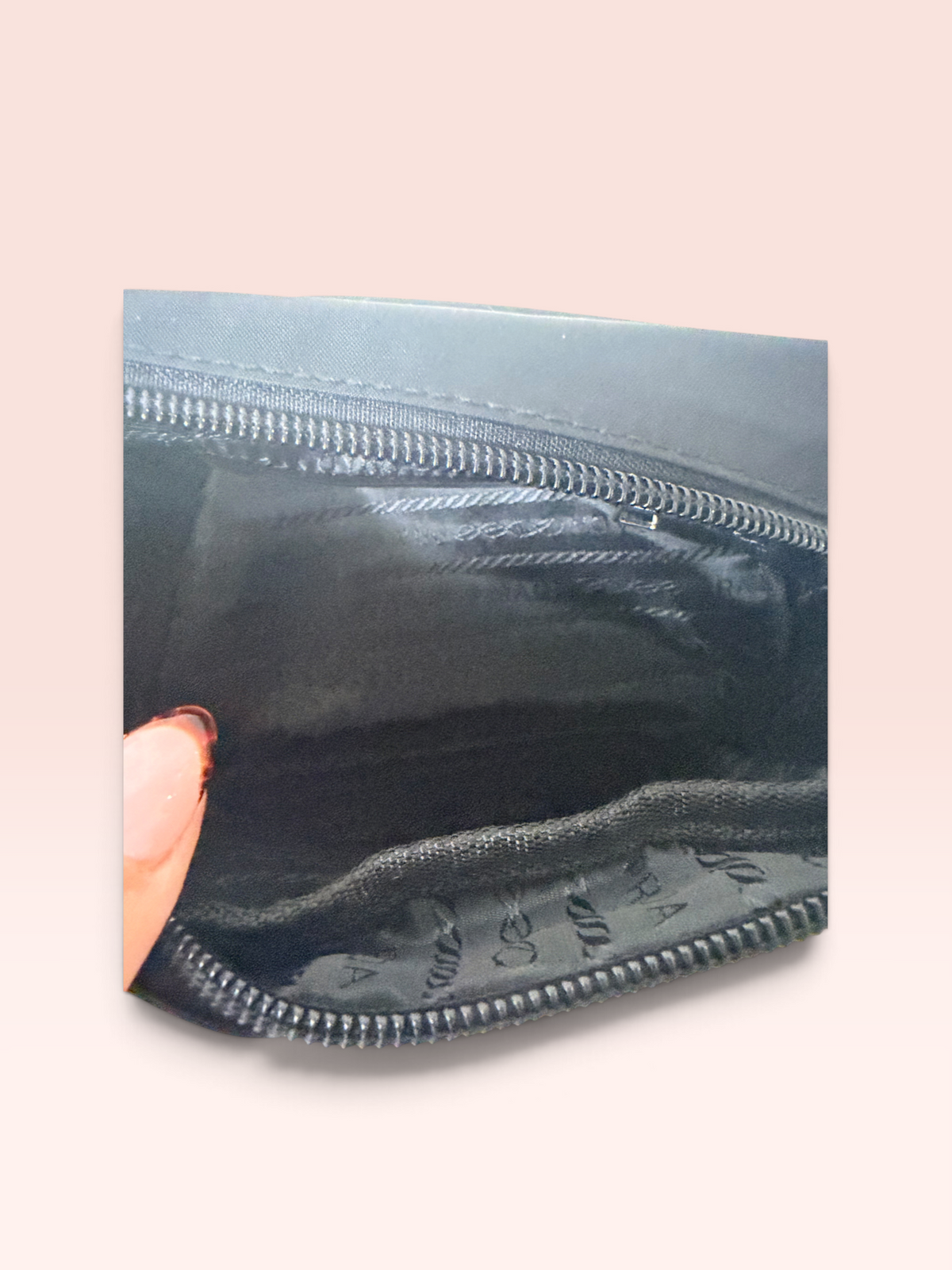 Prada Nylon Luna Rossa Cosmetic Pouch (Black)