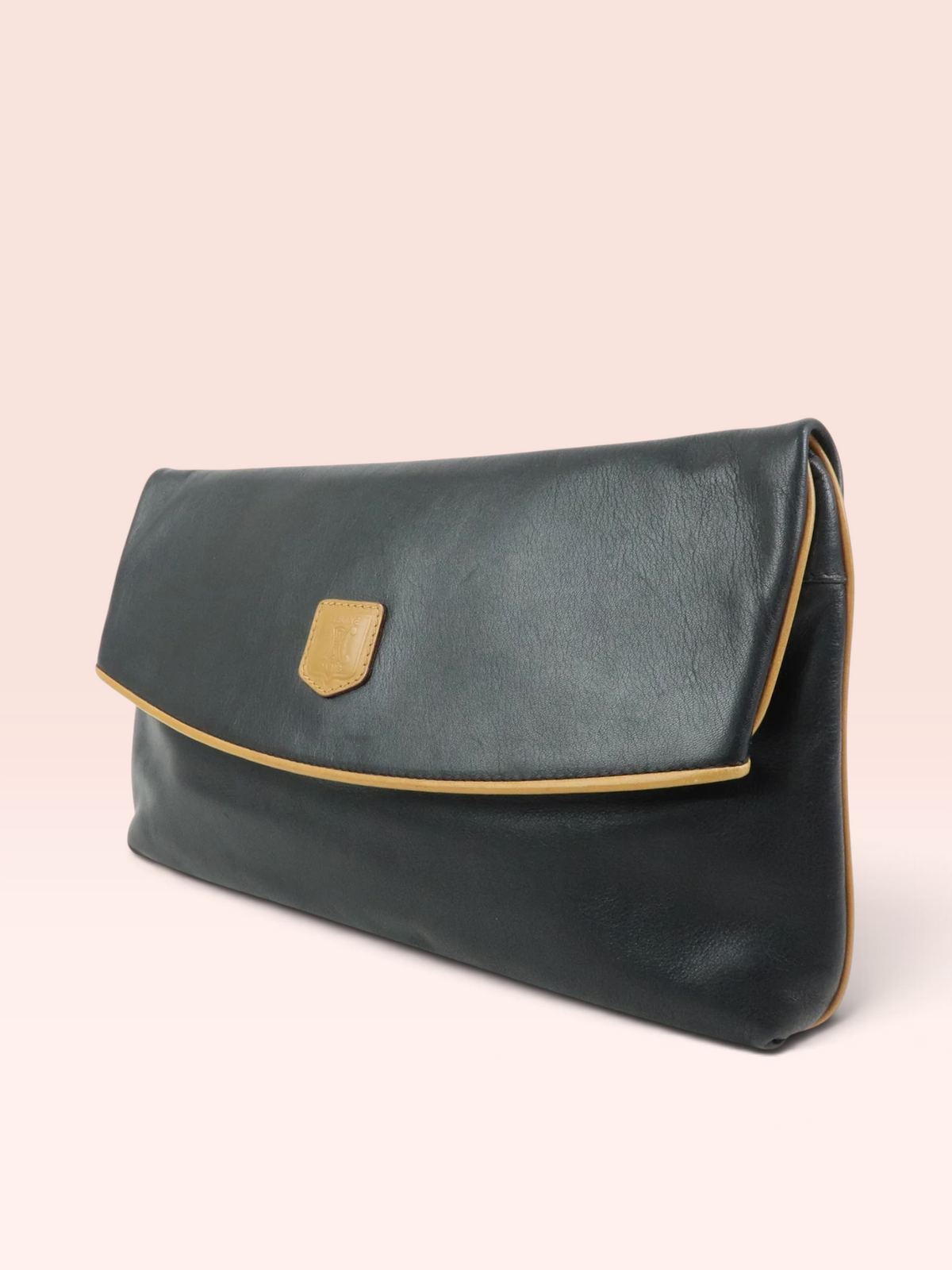 Celine Leather Macadam Vintage Leather Clutch