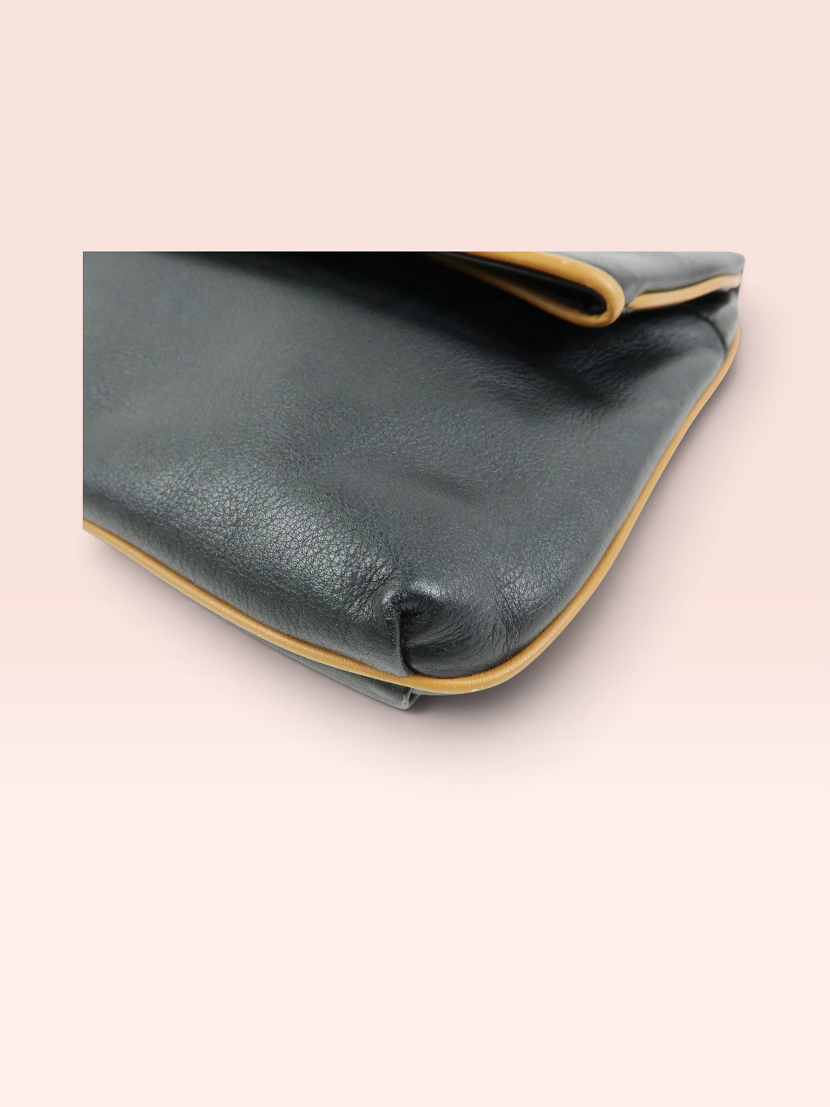 Celine Leather Macadam Vintage Leather Clutch