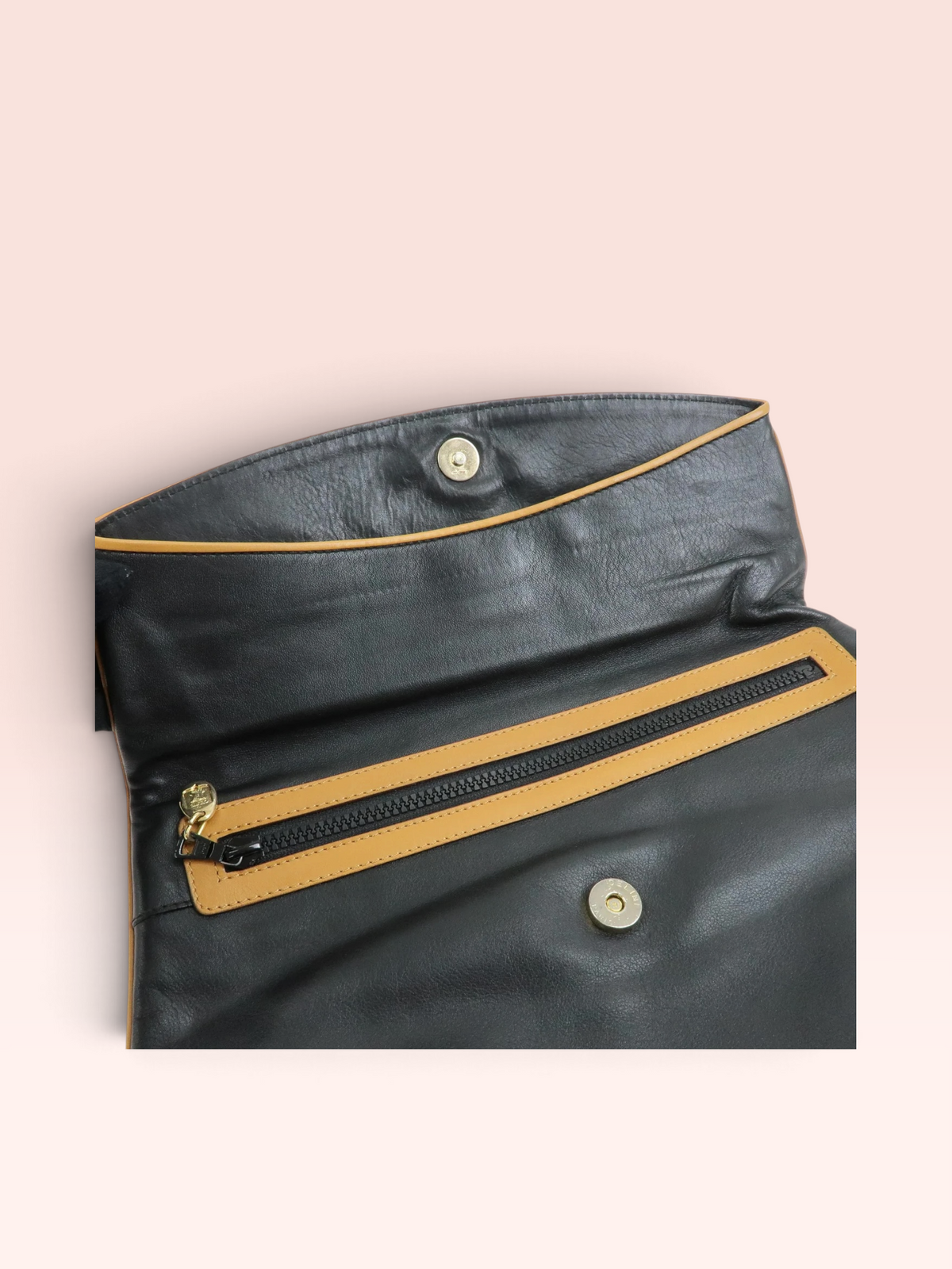 Celine Leather Macadam Vintage Leather Clutch