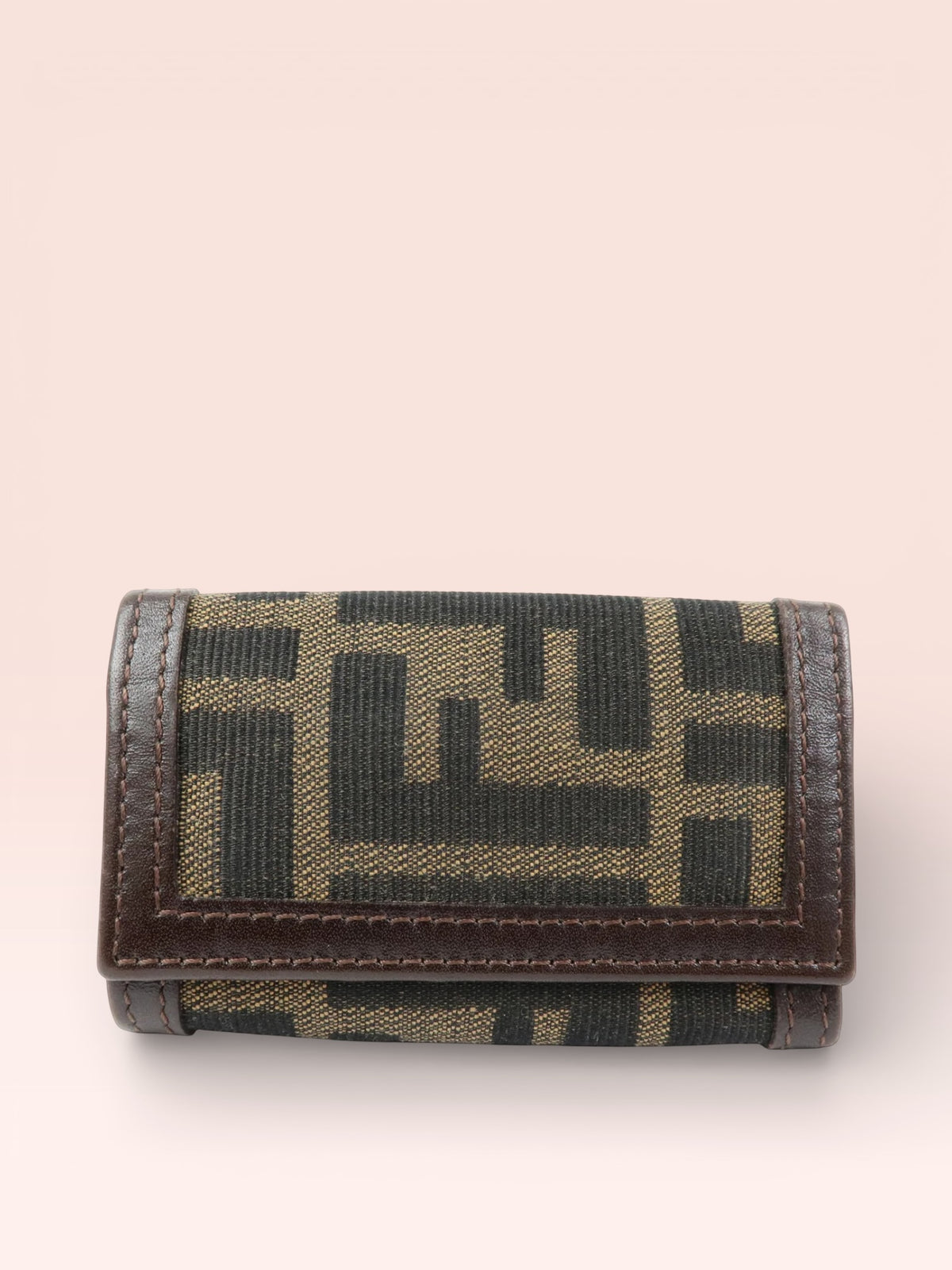 Fendi Canvas Zucca 6 Ring Key Case