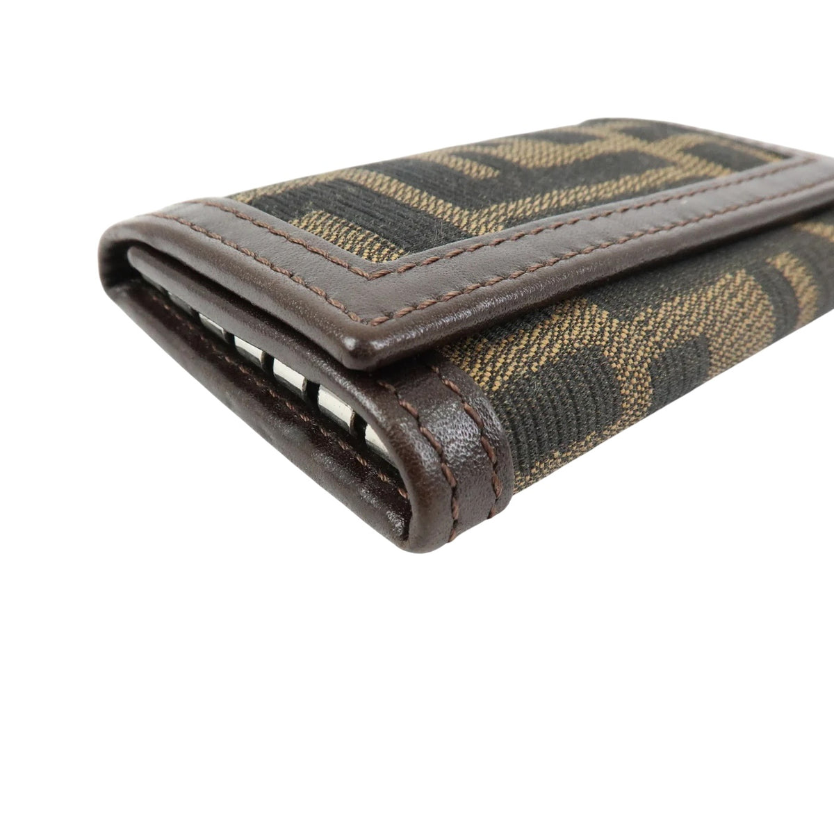 Fendi Canvas Zucca 6 Ring Key Case