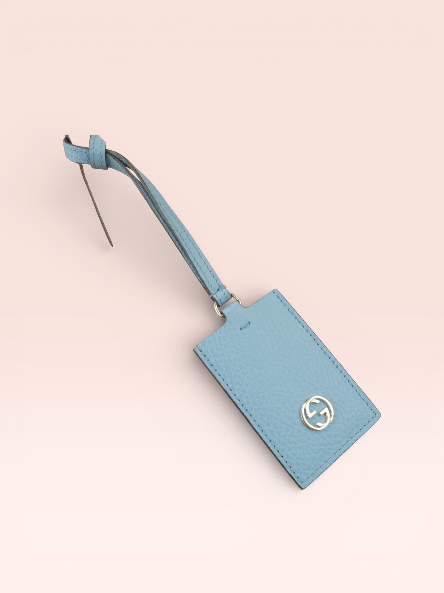 Gucci Leather Swing Tote Bag (Beige/Blue)