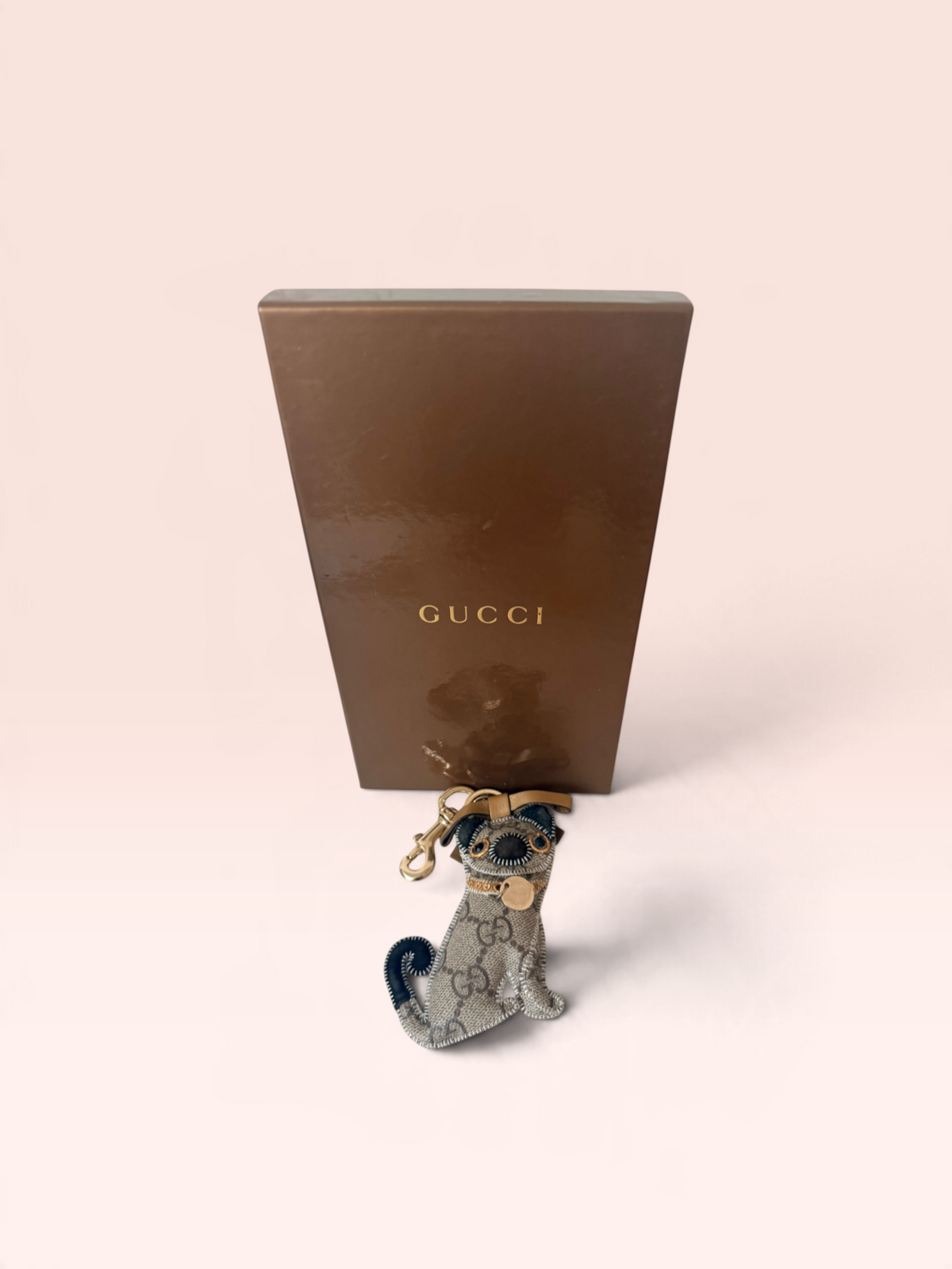 Gucci GG Canvas Guccioli Oliver Pug Charm (Full Set)