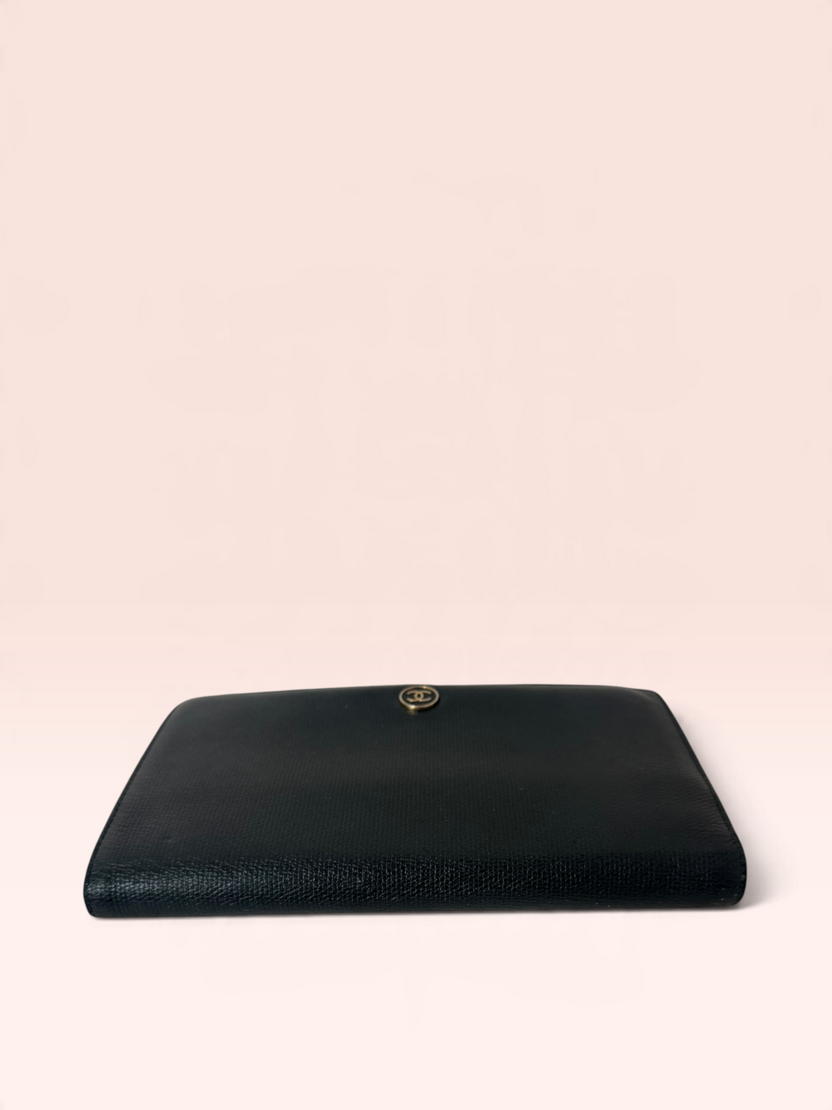 Chanel Coco Button Grained Calfskin Long Wallet (Black) 10 series 2005-2006
