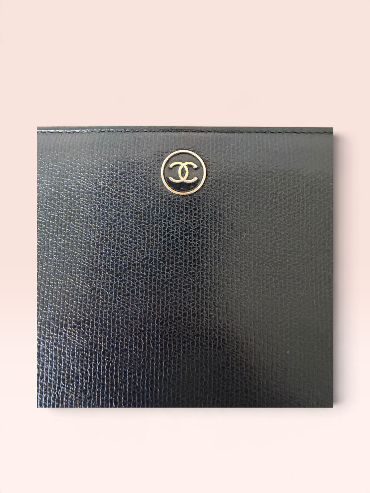 Chanel Coco Button Grained Calfskin Long Wallet (Black) 10 series 2005-2006