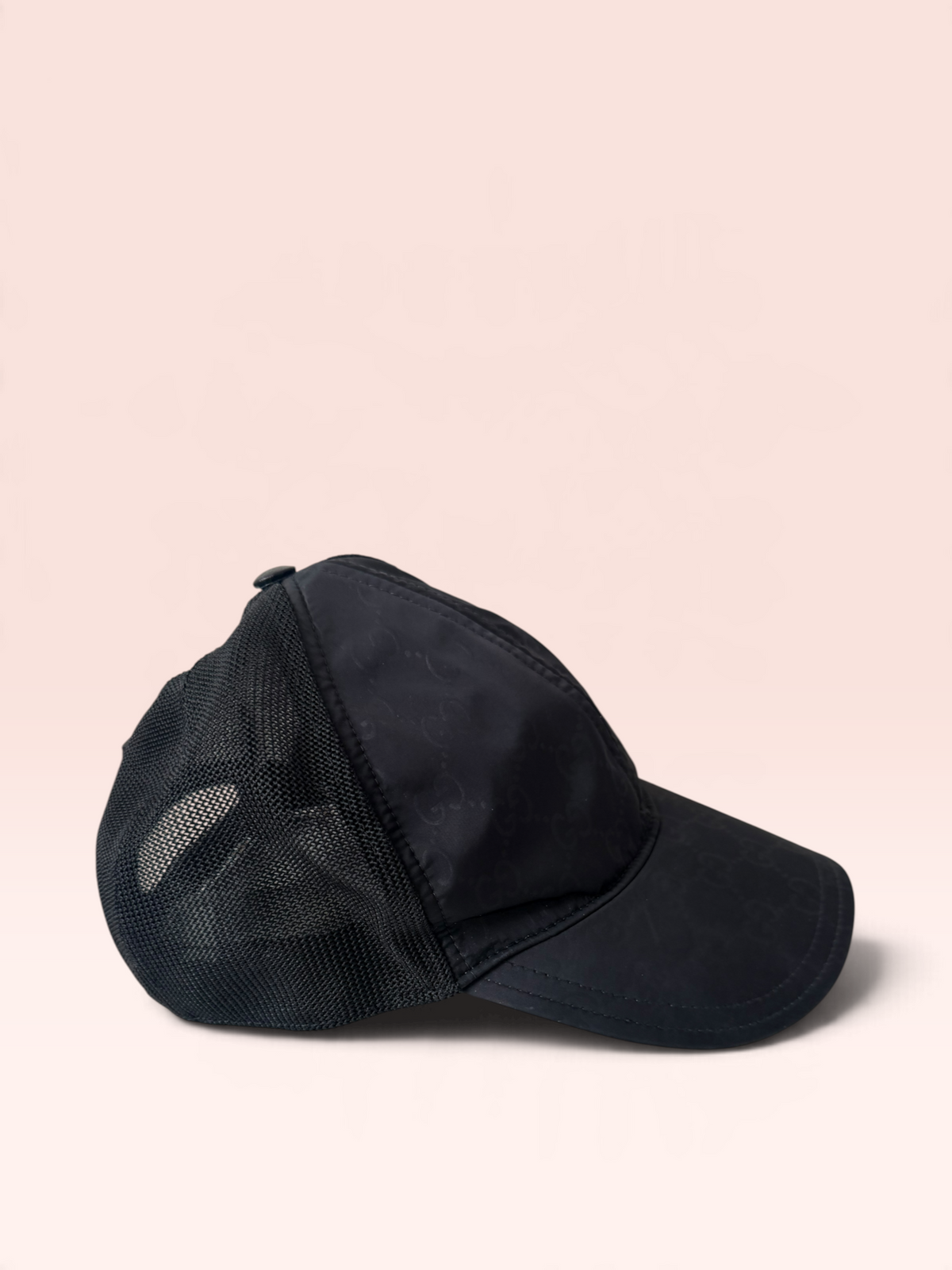 Gucci GG Nylon Baseball Cap Size L 59 cm (Black)