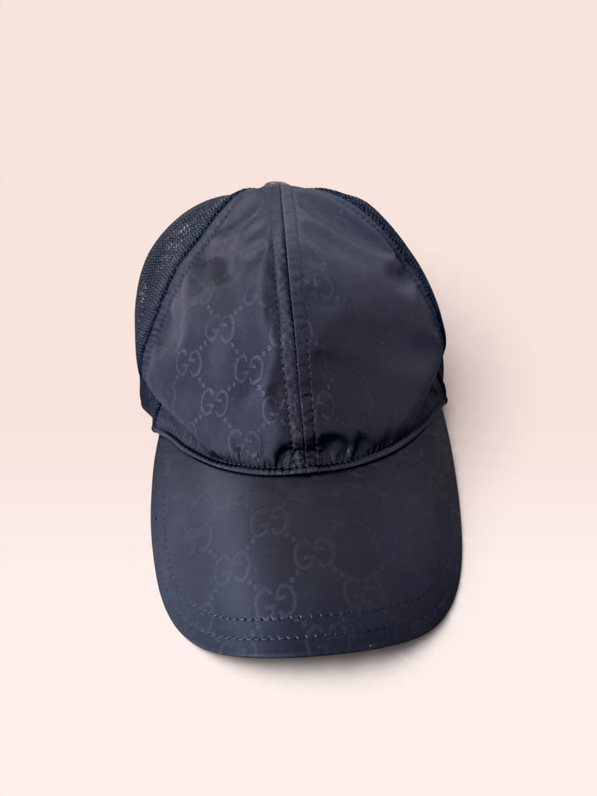Gucci GG Nylon Baseball Cap Size L 59 cm (Black)