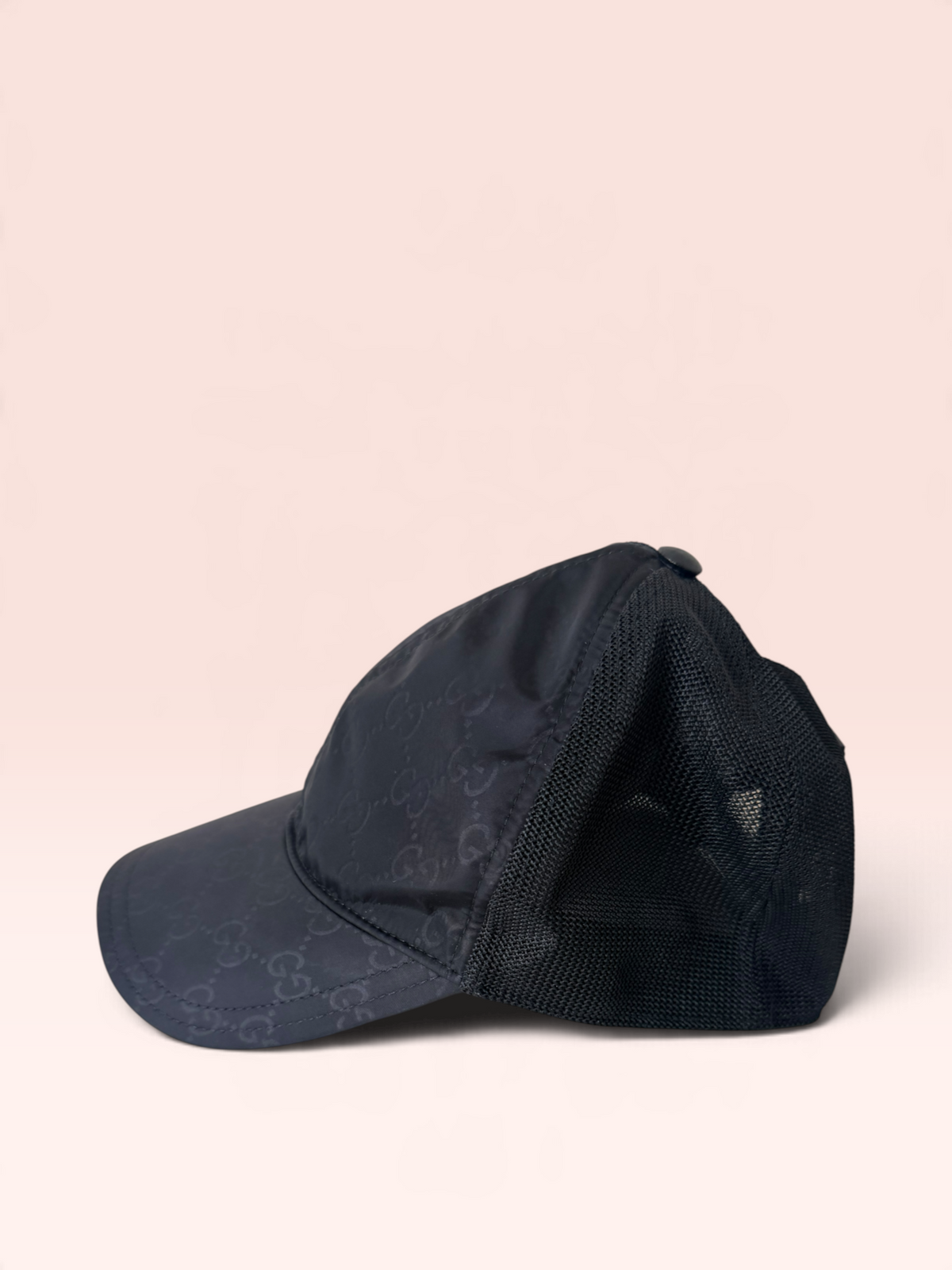 Gucci GG Nylon Baseball Cap Size L 59 cm (Black)