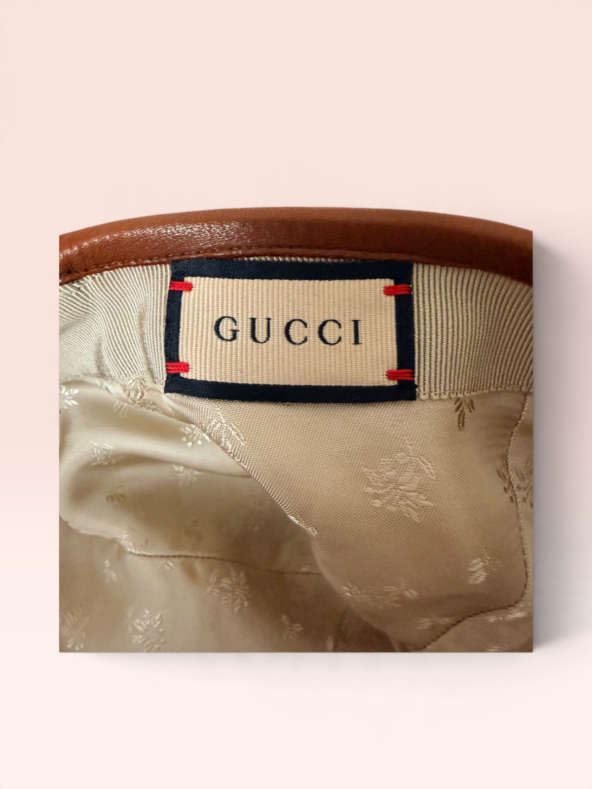 Gucci GG Denim Baseball Hat with Leather Trim w/ Dustbag Size Large 59cm