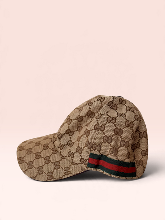 Gucci GG Canvas Baseball Cap with Web (Dustbag) Size S 57