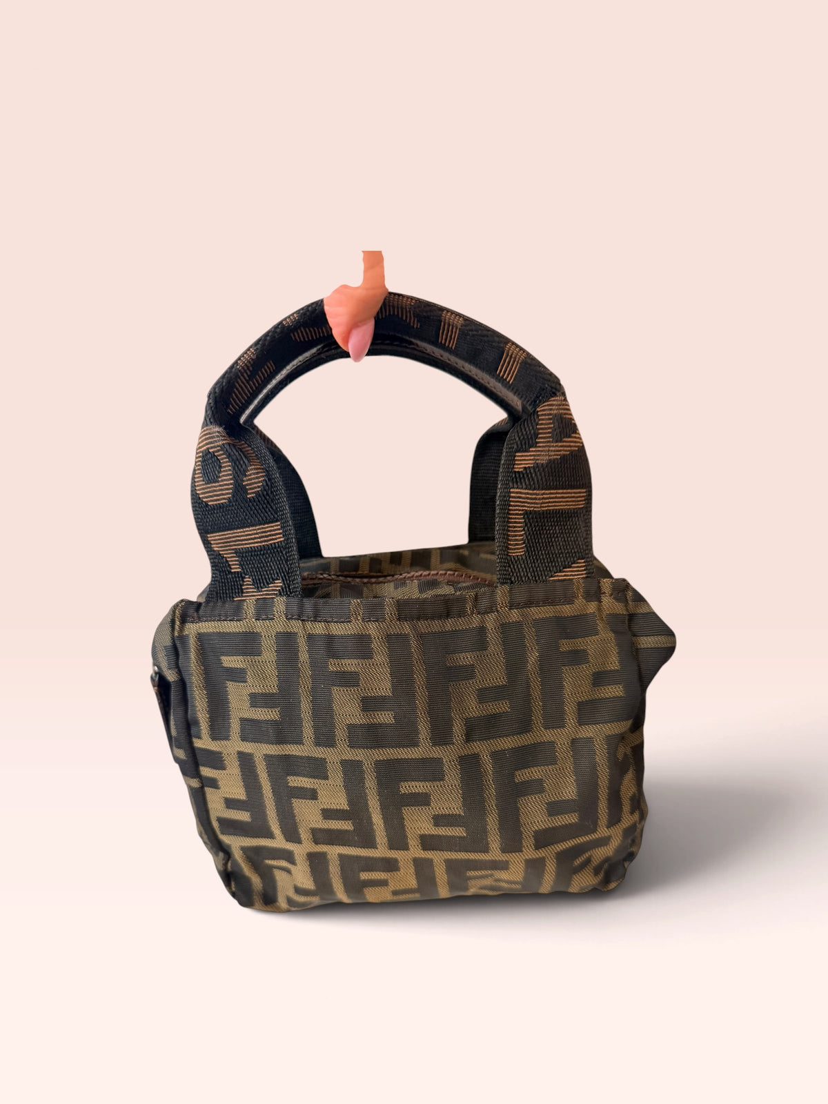 FENDI Canvas Mini Bags Zucca Mini Top Handle Bag
