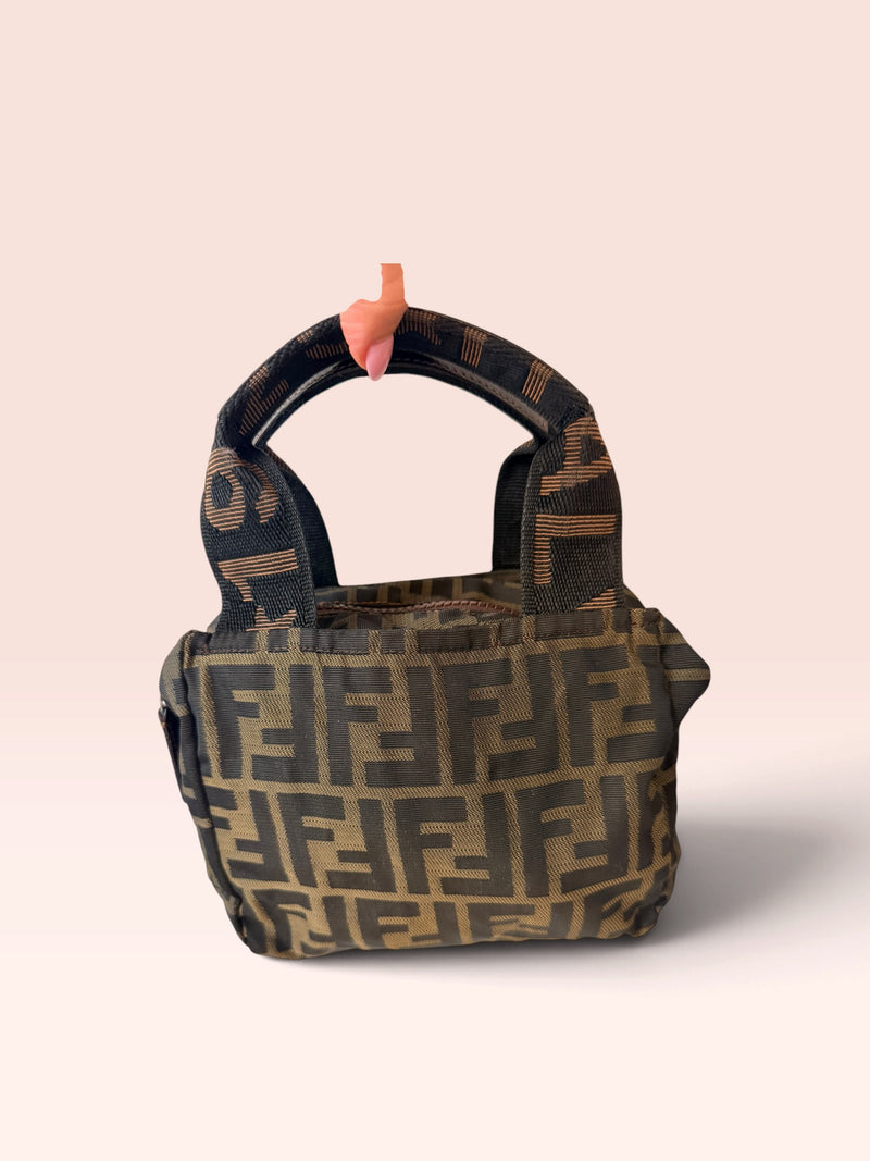 FENDI Canvas Mini Bags Zucca Mini Top Handle Bag