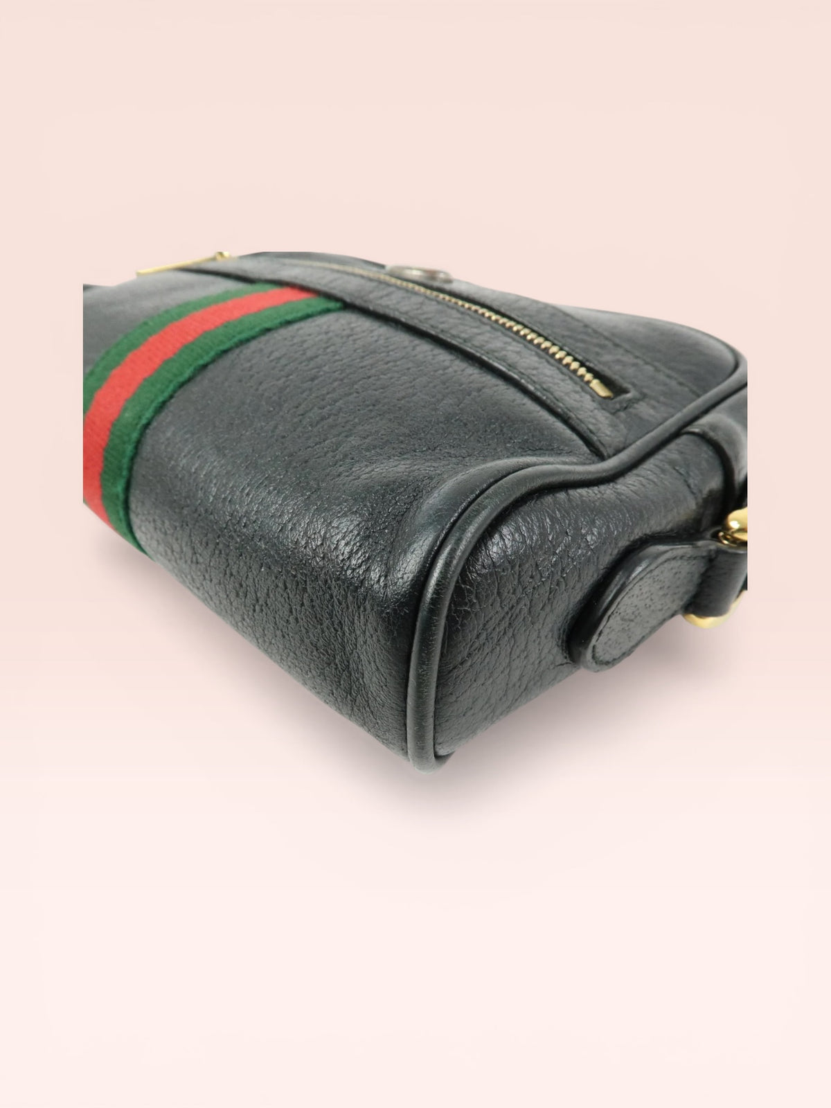 Gucci Leather Mini Ophidia Web Crossbody Bag