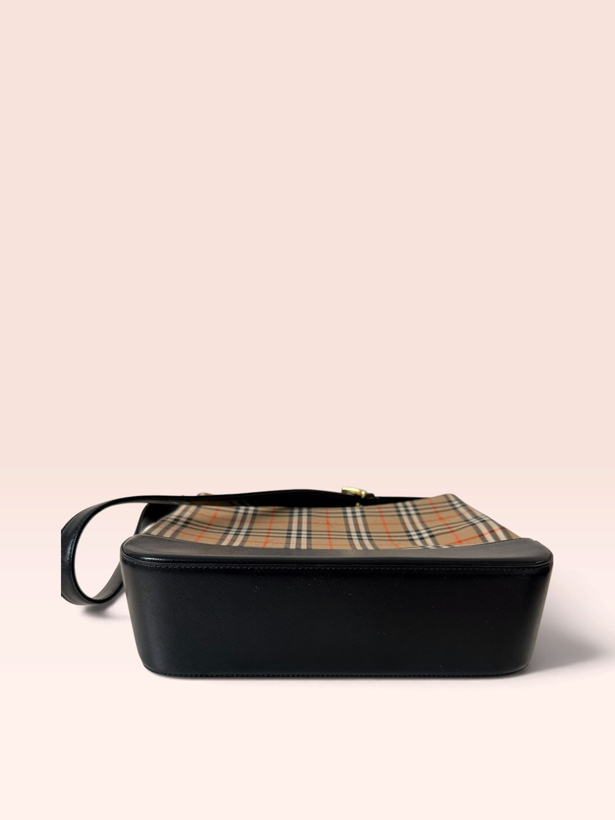 Burberry Canvas Haymarket Check Shoulder Bag