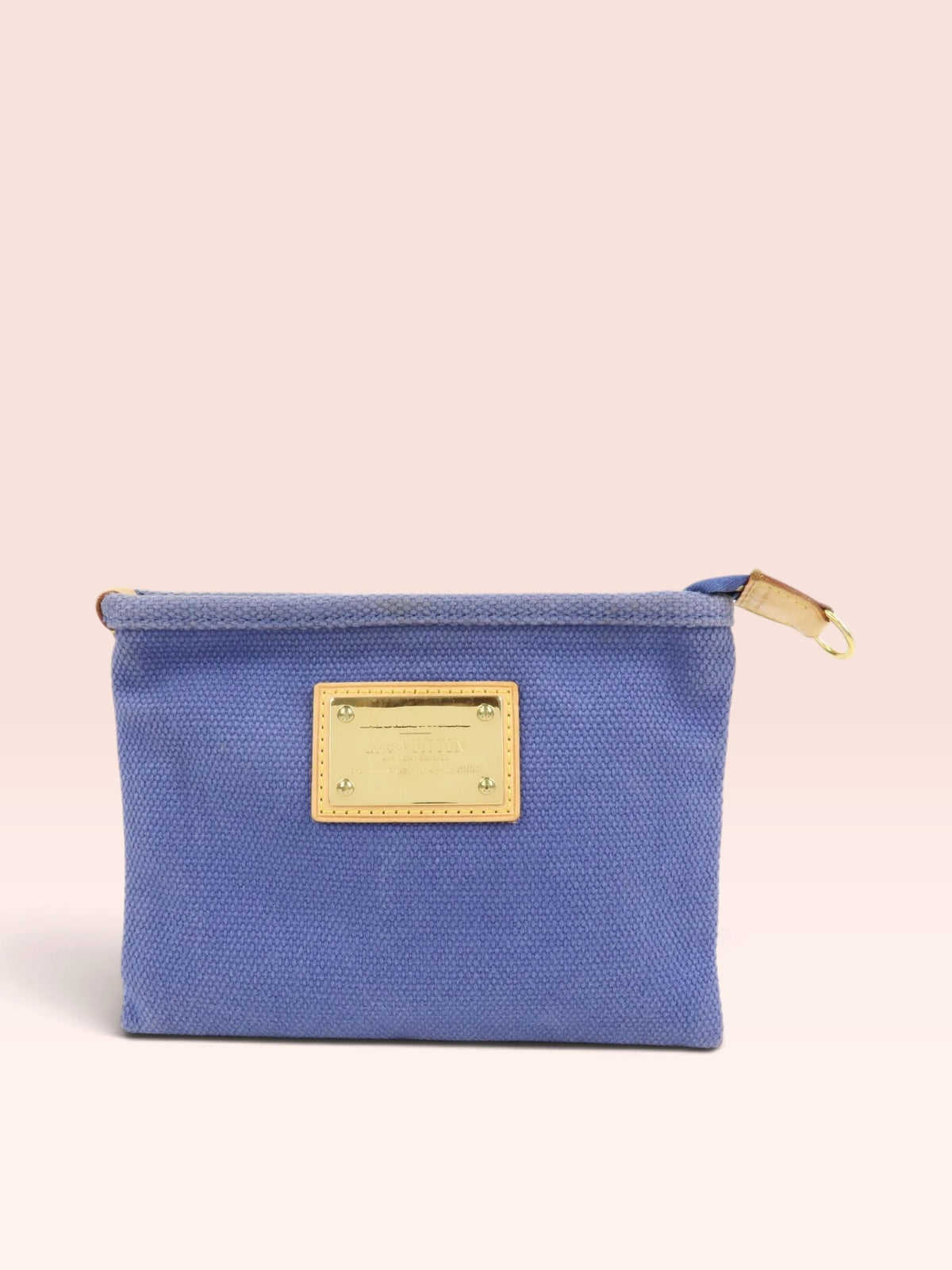 Louis Vuitton Canvas Blue Antigua Canvas Pochette Plat PM