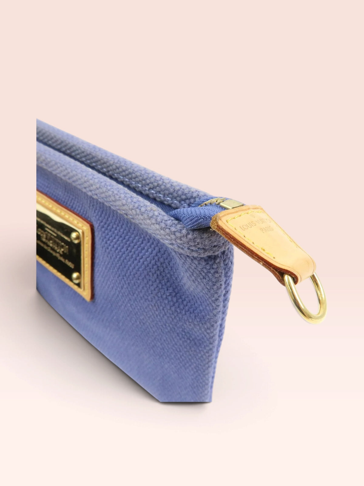 Louis Vuitton Canvas Blue Antigua Canvas Pochette Plat PM