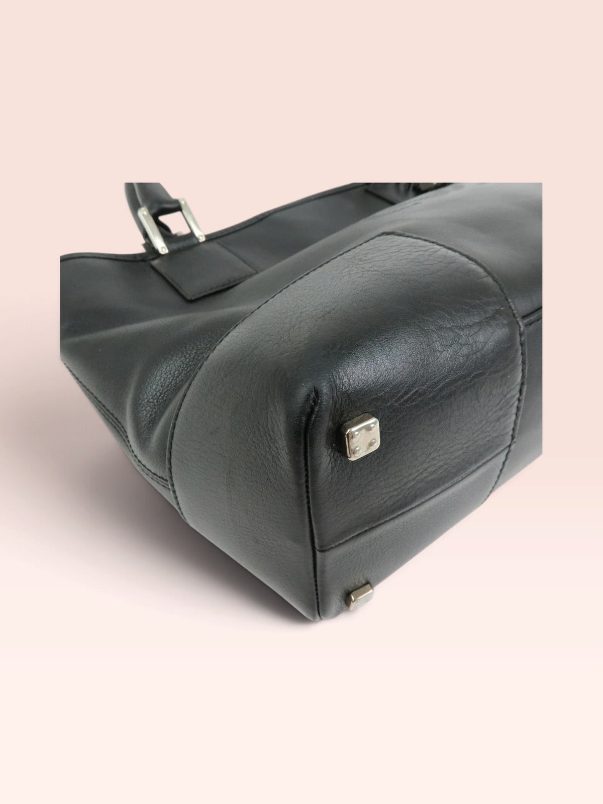 Loewe Leather Amazona Fusta Embossed Tote Bag - Black