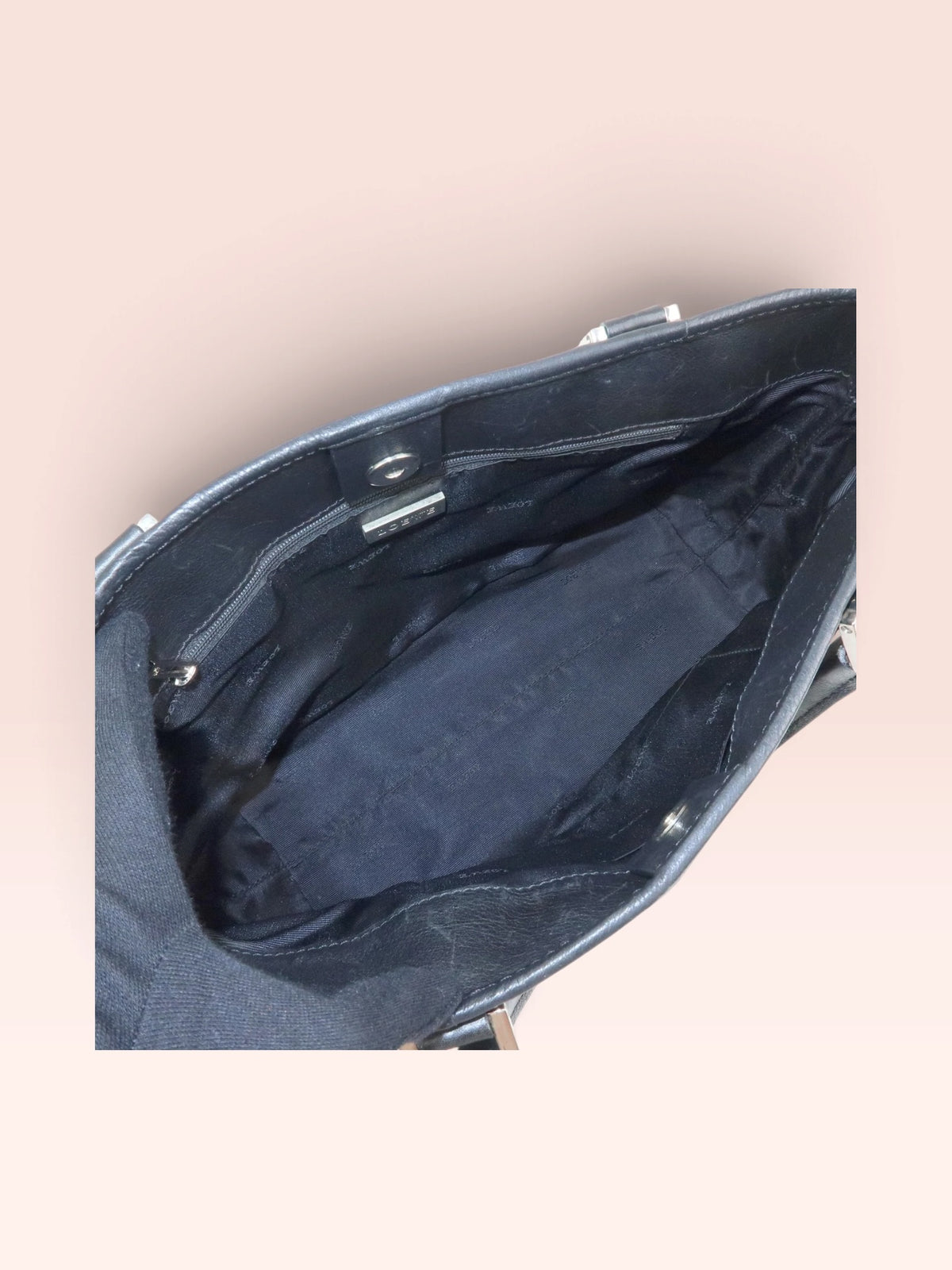 Loewe Leather Amazona Fusta Embossed Tote Bag - Black