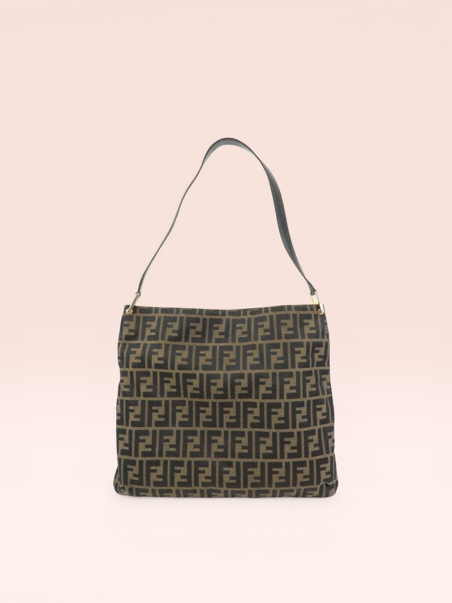 Fendi Zucca Canvas Shoulder Bag