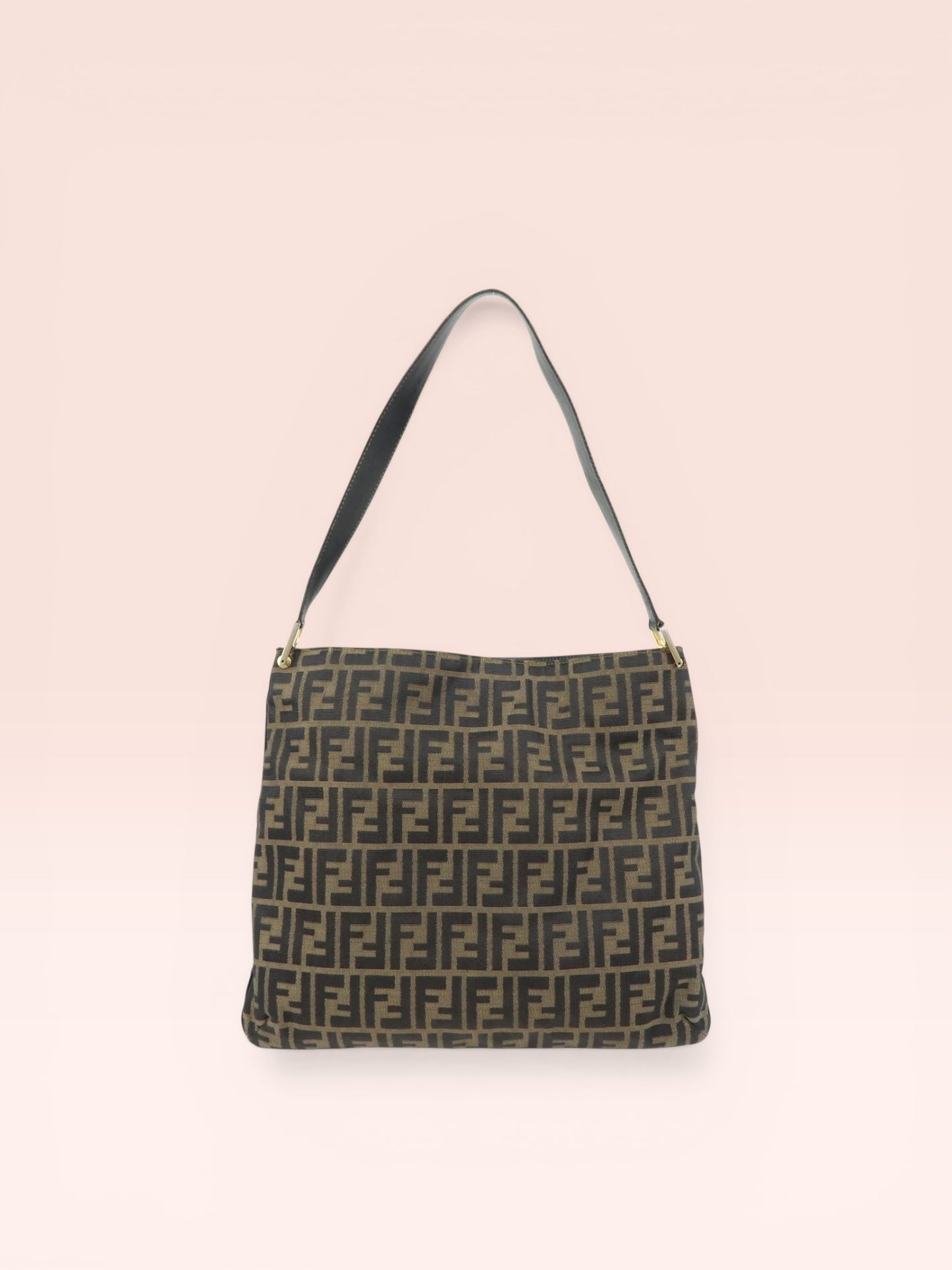 Fendi Zucca Canvas Shoulder Bag