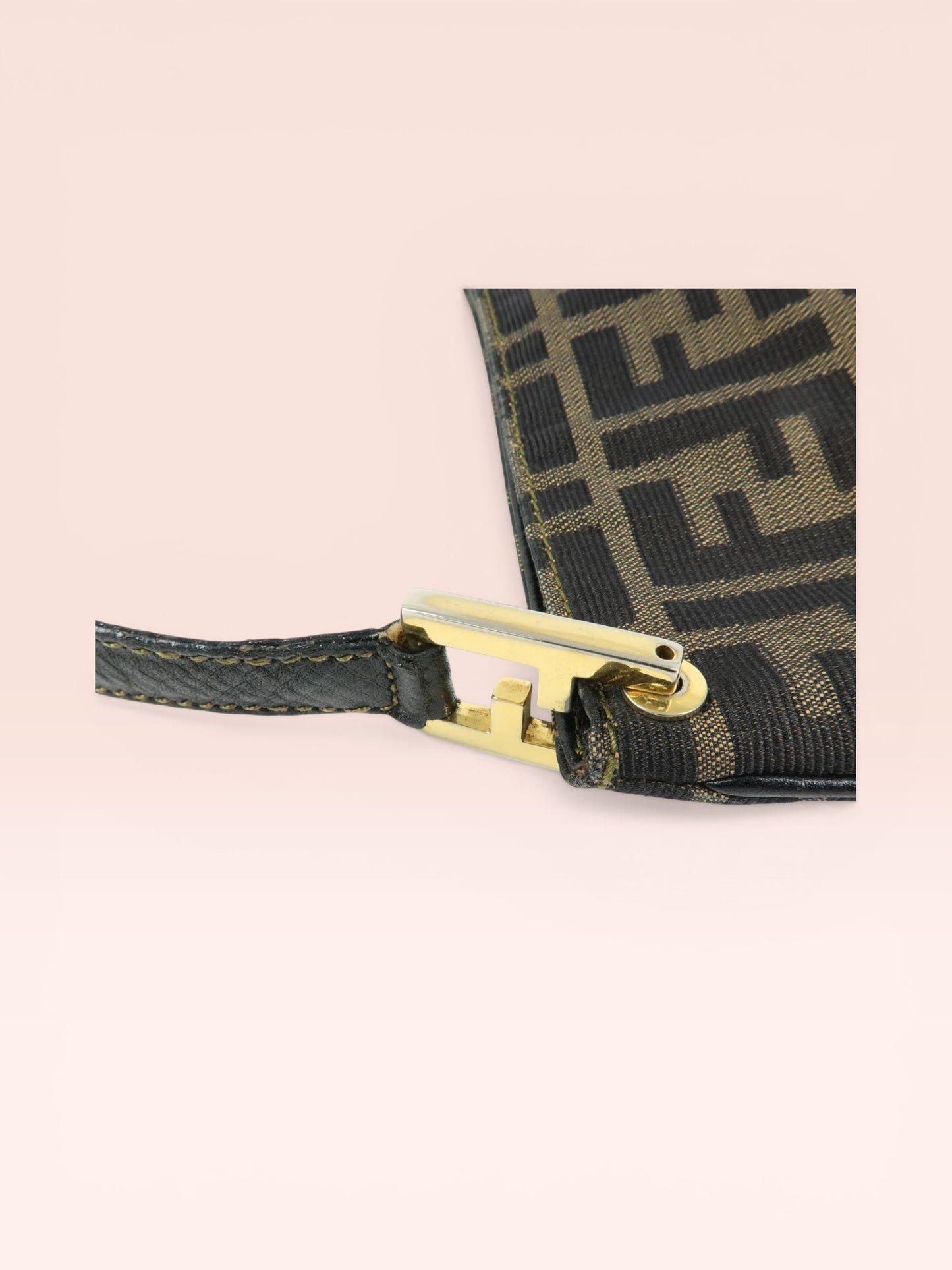 Fendi Zucca Canvas Shoulder Bag