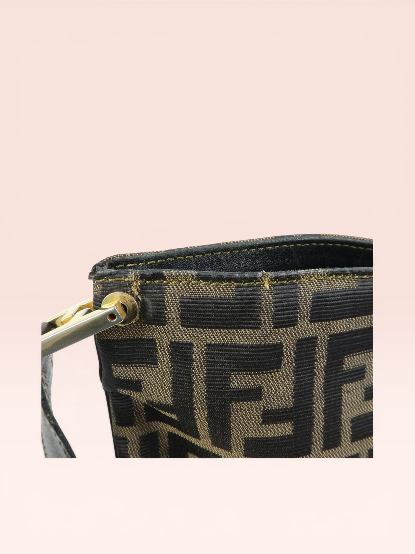 Fendi Zucca Canvas Shoulder Bag
