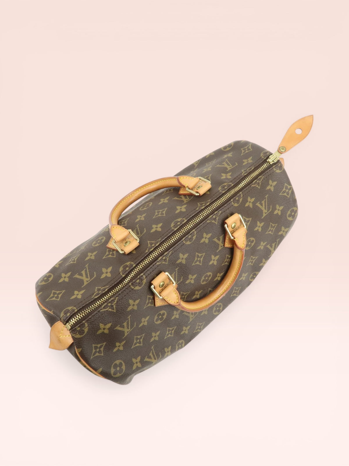 Louis Vuitton Monogram Canvas Speedy 35 w/ Lock & Key 1998