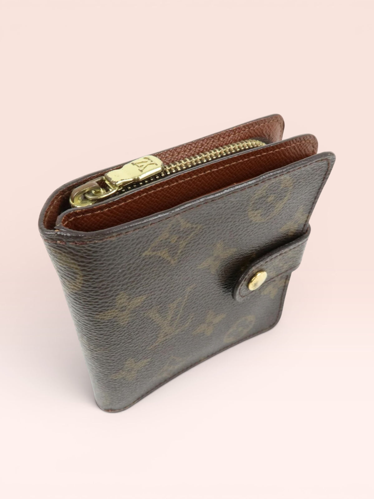 Louis Vuitton Monogram Canvas  Compact Zip Bi-fold Wallet 2001