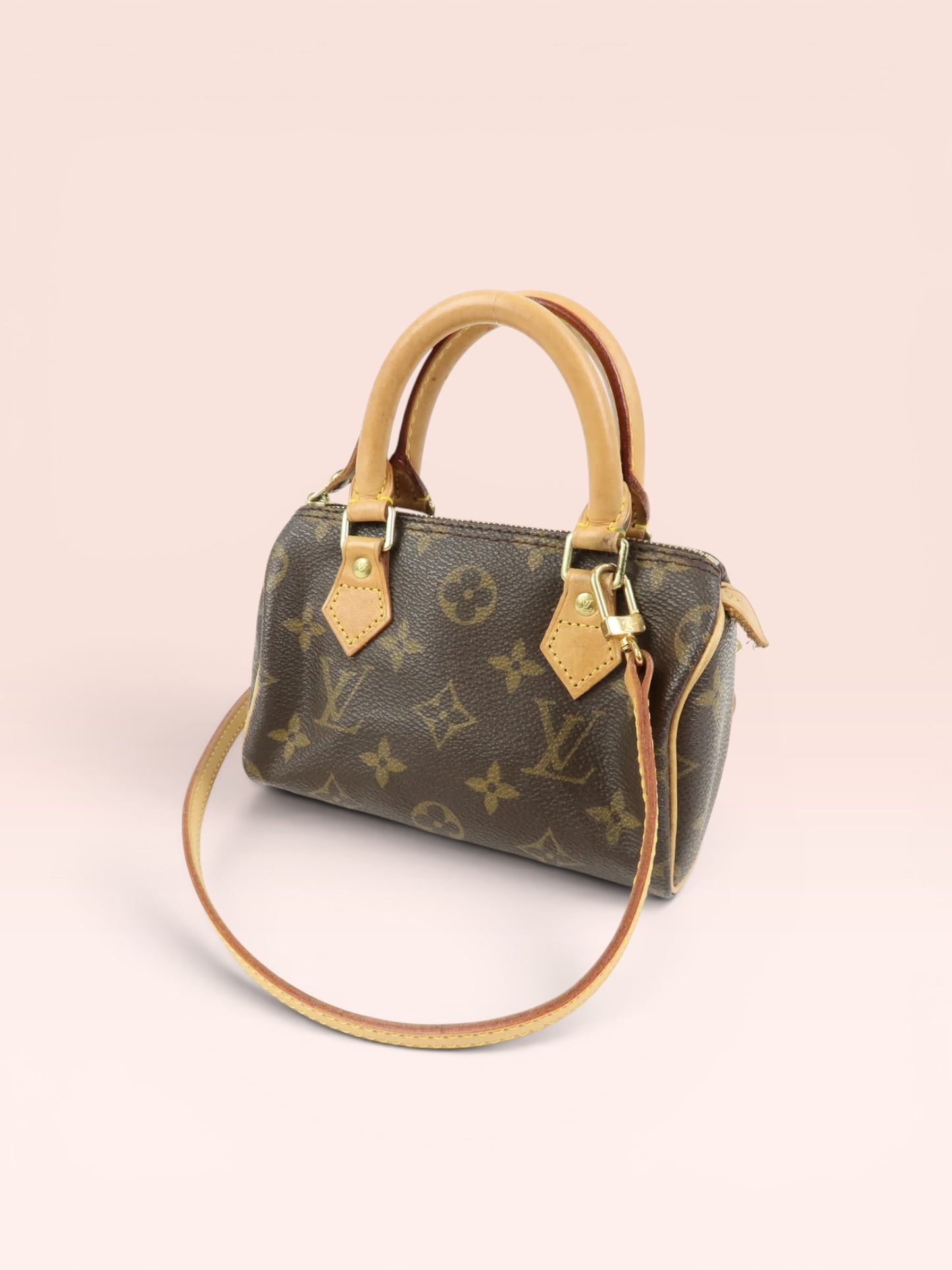 Louis Vuitton Monogram Canvas Mini Speedy w/ Strap 2000
