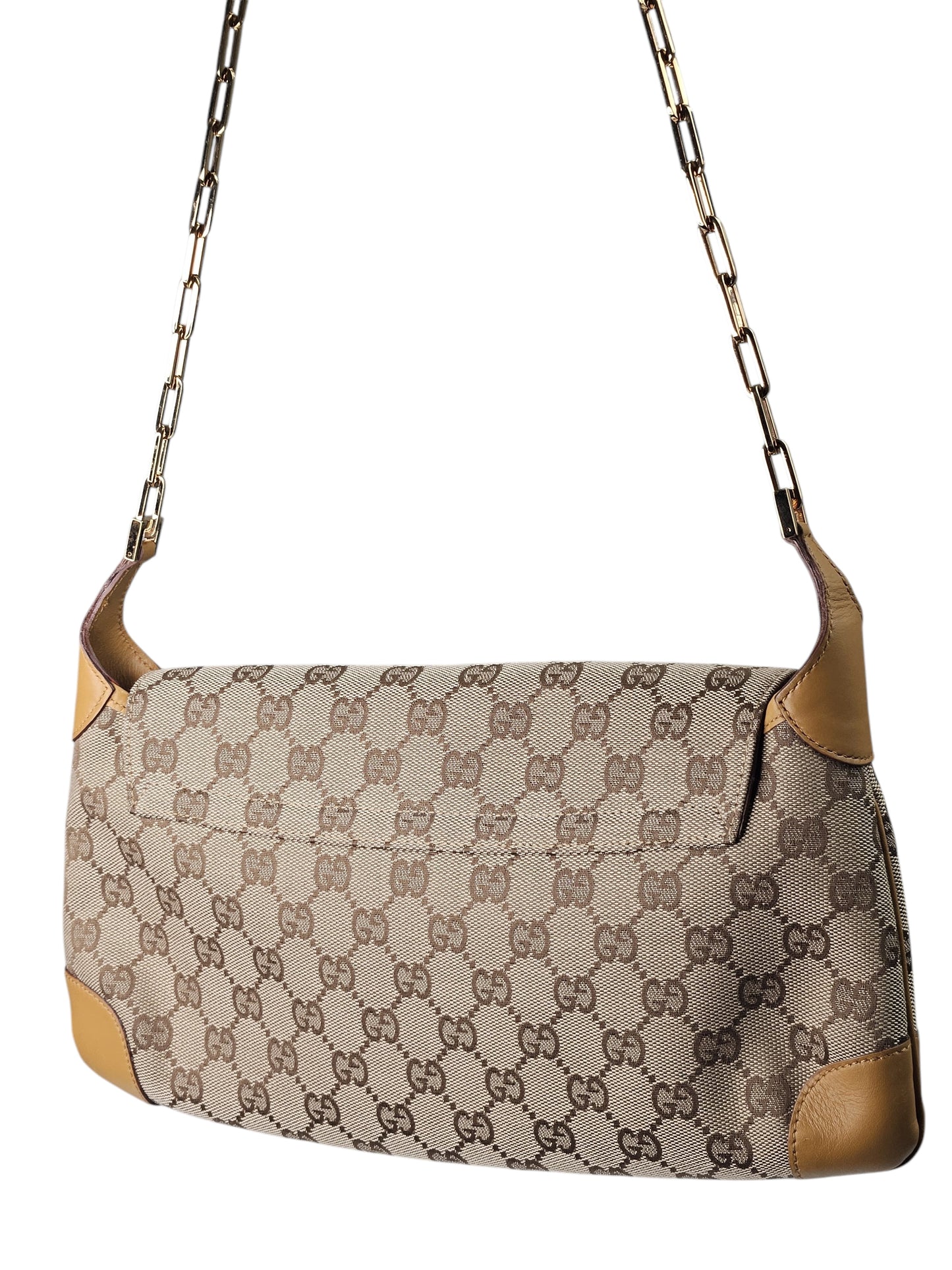 Gucci GG Dionysus Tiger Head Canvas/Leather Gold Chain Shoulder Bag