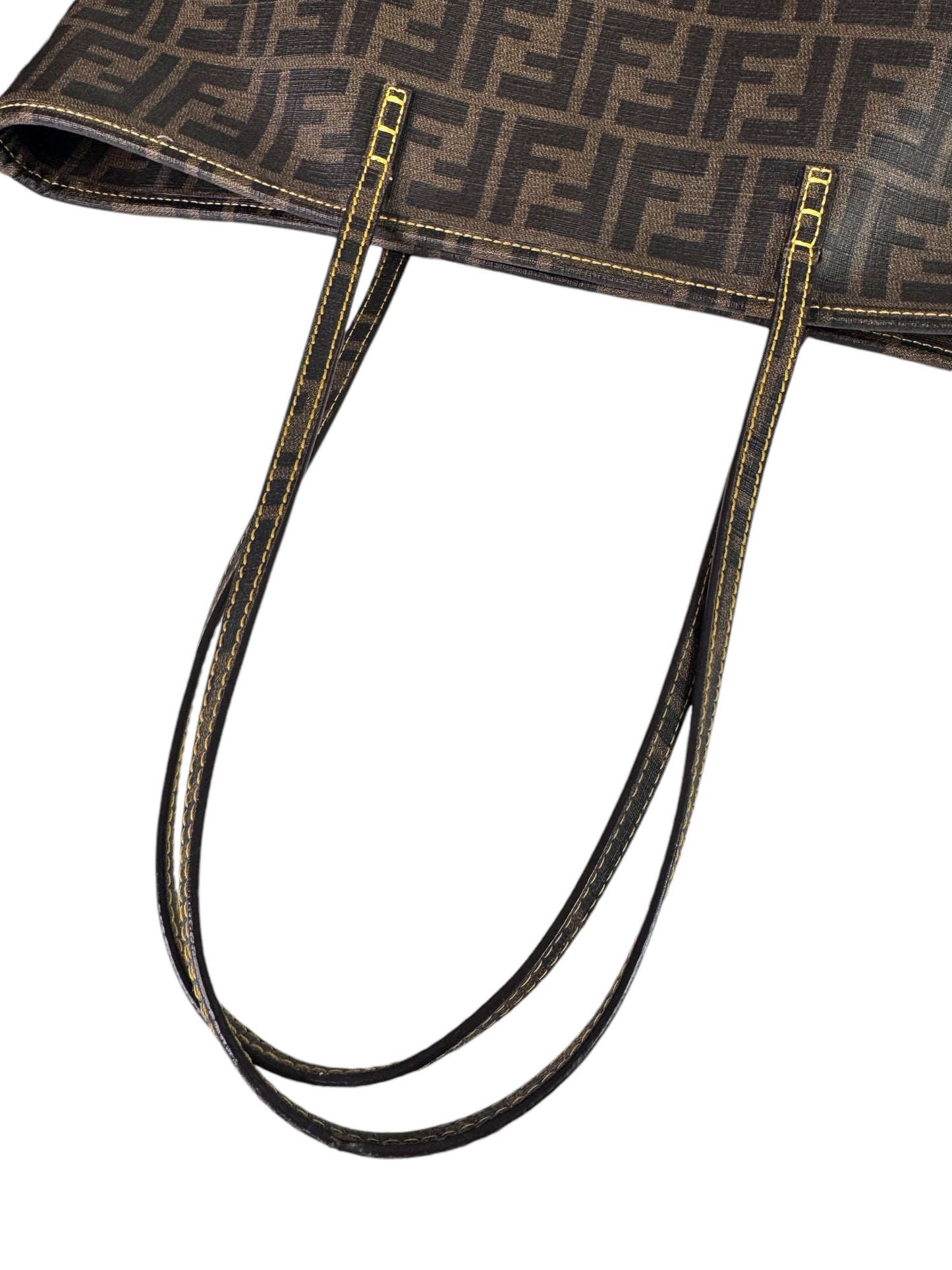 Fendi Zucca Rolled Tote Bag PVC Tote Bag Coated Canvas