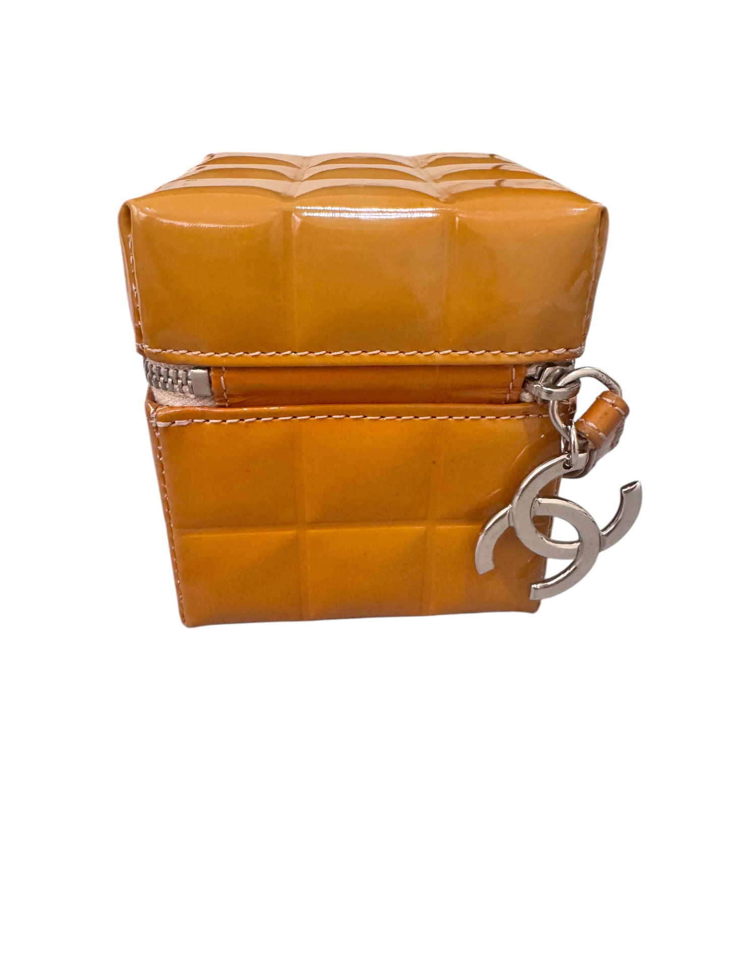 Chanel Chocolate Bar Patent Leather Rubik's Cube Vanity Pouch 2002-2003 (RARE!)