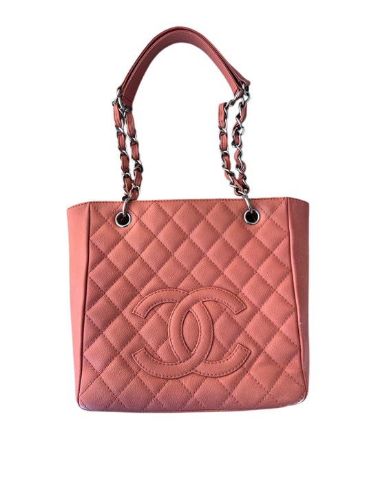 Chanel Quilted Caviar Leather Petite Shopping Tote 2008-2009