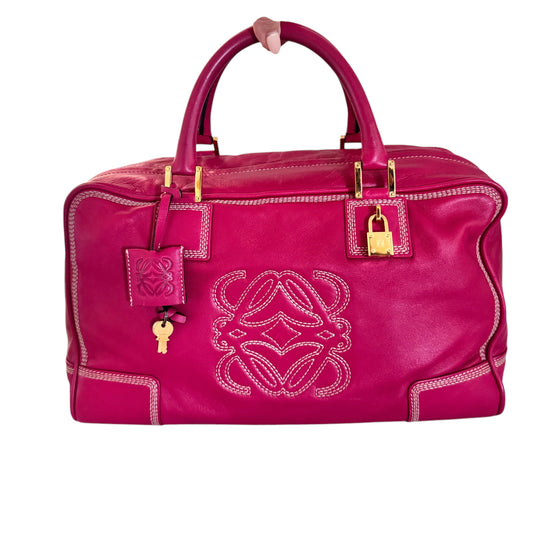 Loewe Anagram Amazona 35 Boston Bag (Pink)