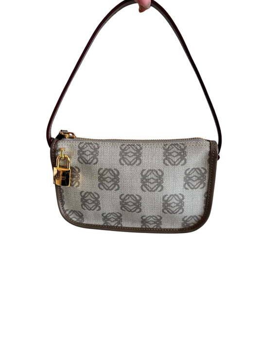 Loewe Anagram Logo Canvas Pochette (Gray)