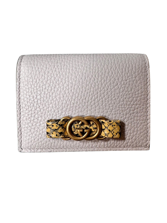 New  Gucci Interlocking Python Compact Wallet